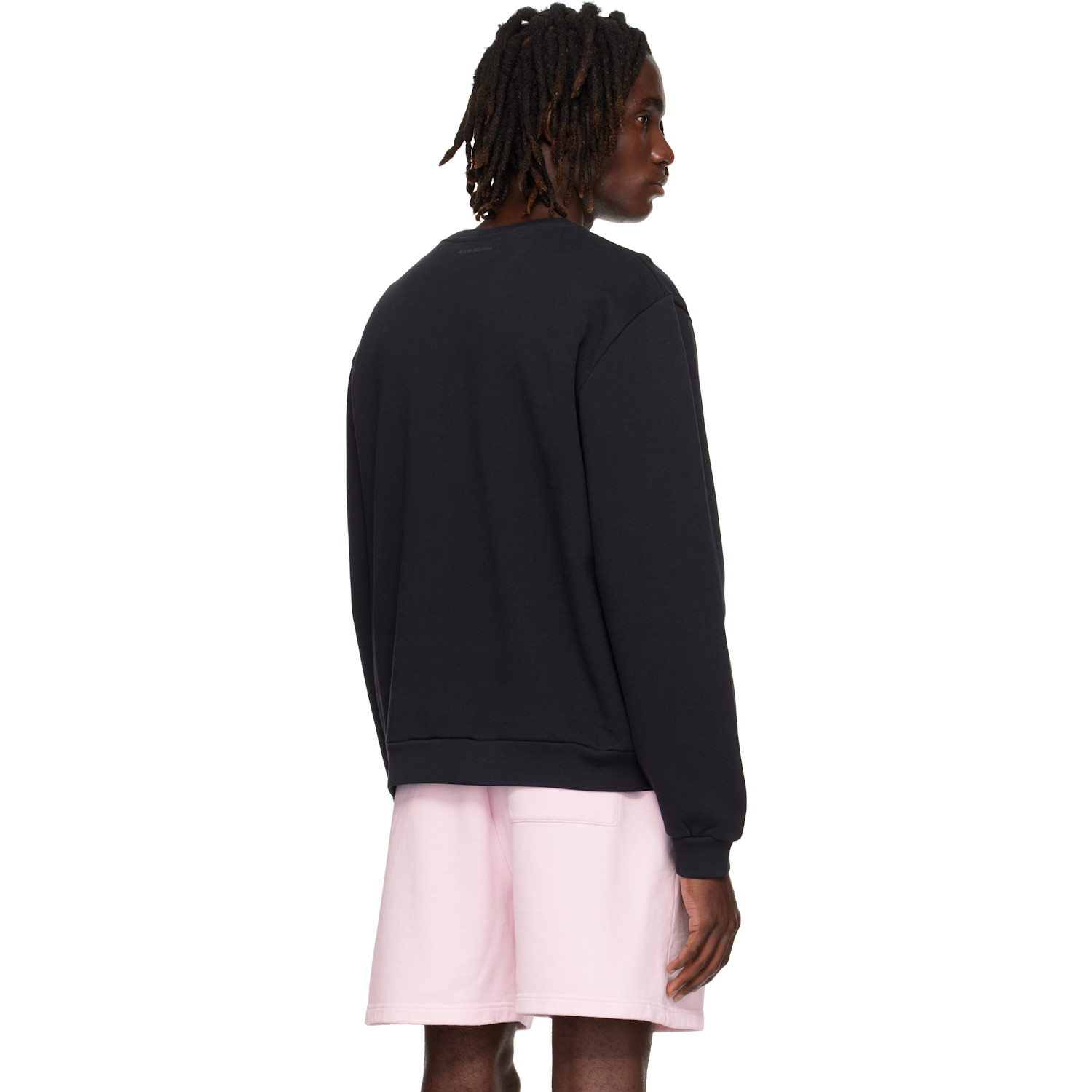  Acne Studios Black Crewneck Fleece Sweatshirt 