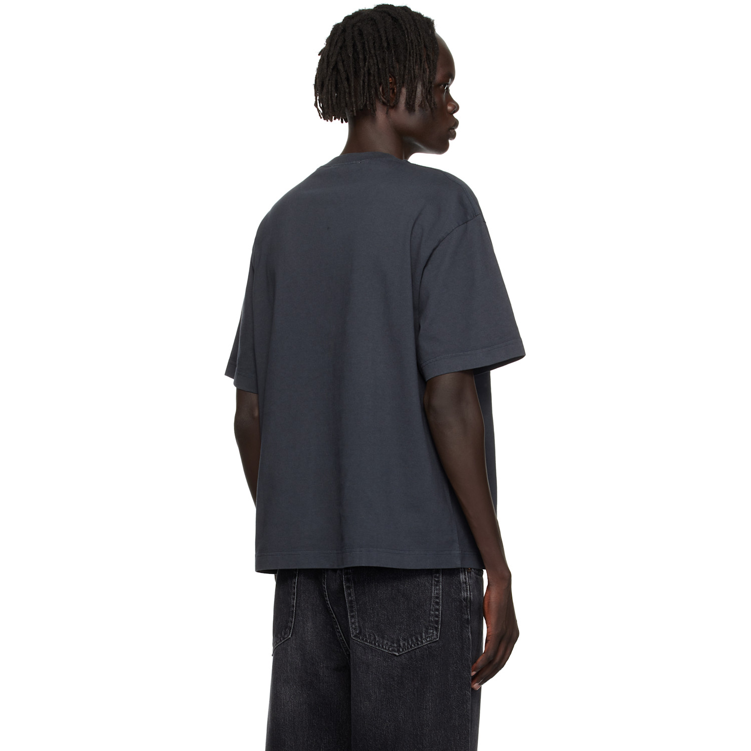  Acne Studios Black Stamp Logo Relaxed Fit T-shirt 