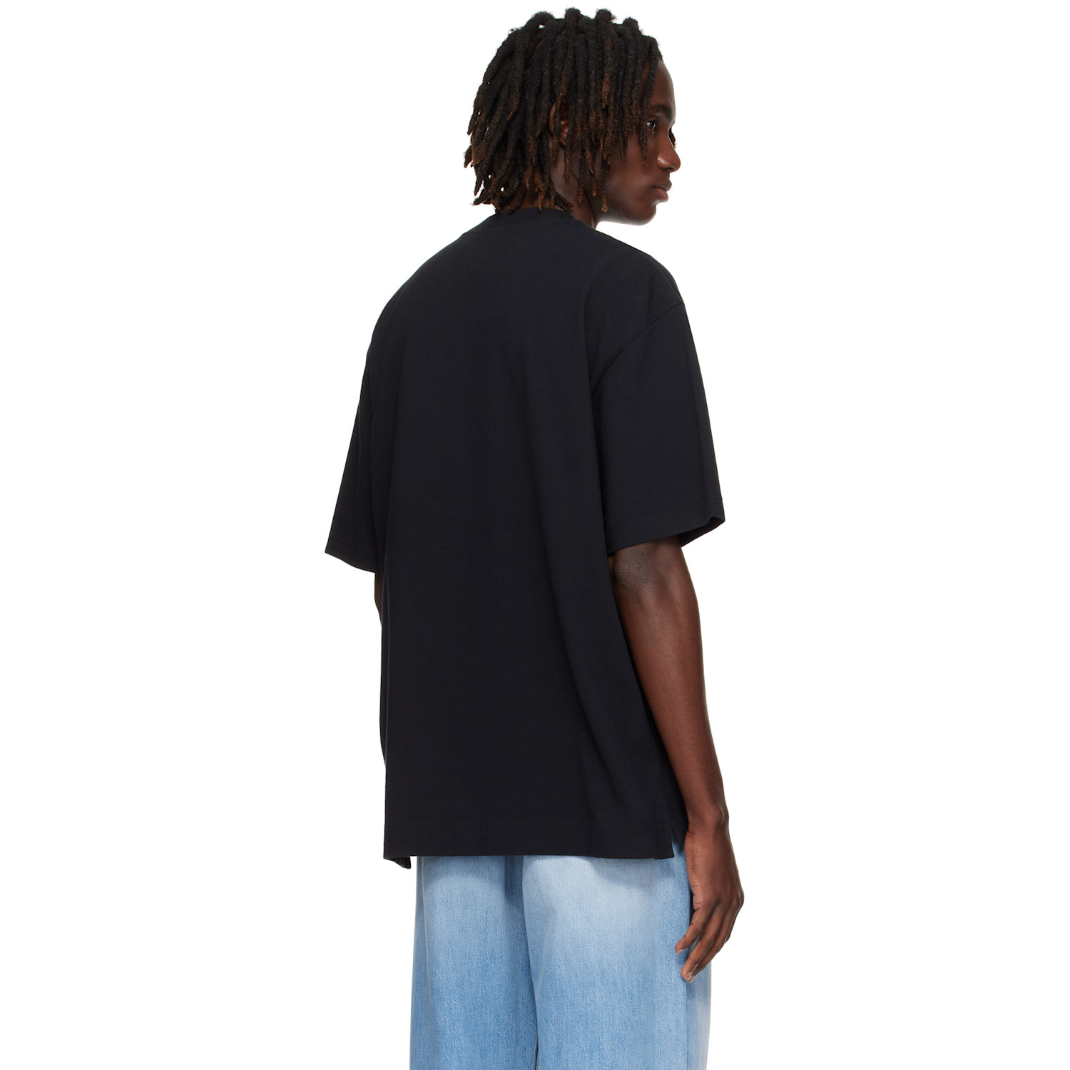  Acne Studios Black Logo Relaxed-fit T-shirt 