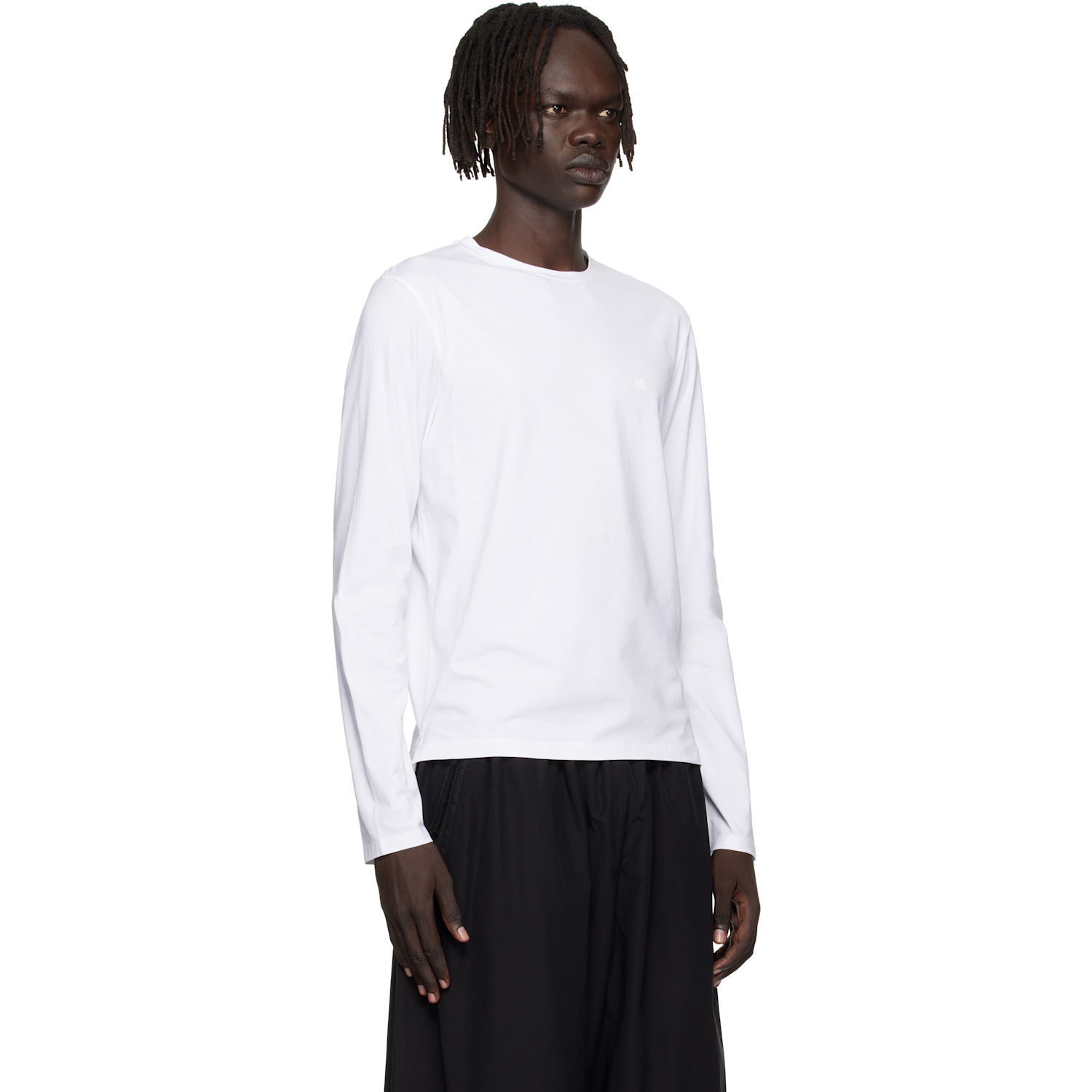 Acne Studios White Long Sleeve Regular Fit T-shirt 