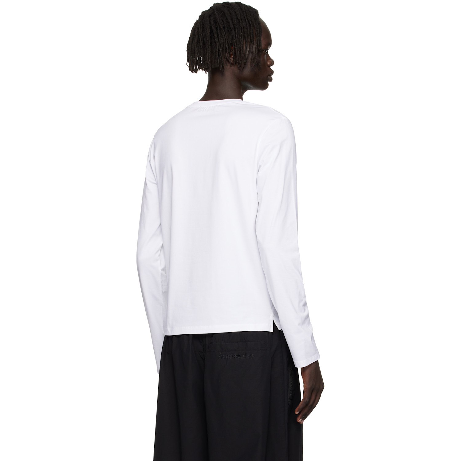  Acne Studios White Long Sleeve Regular Fit T-shirt 