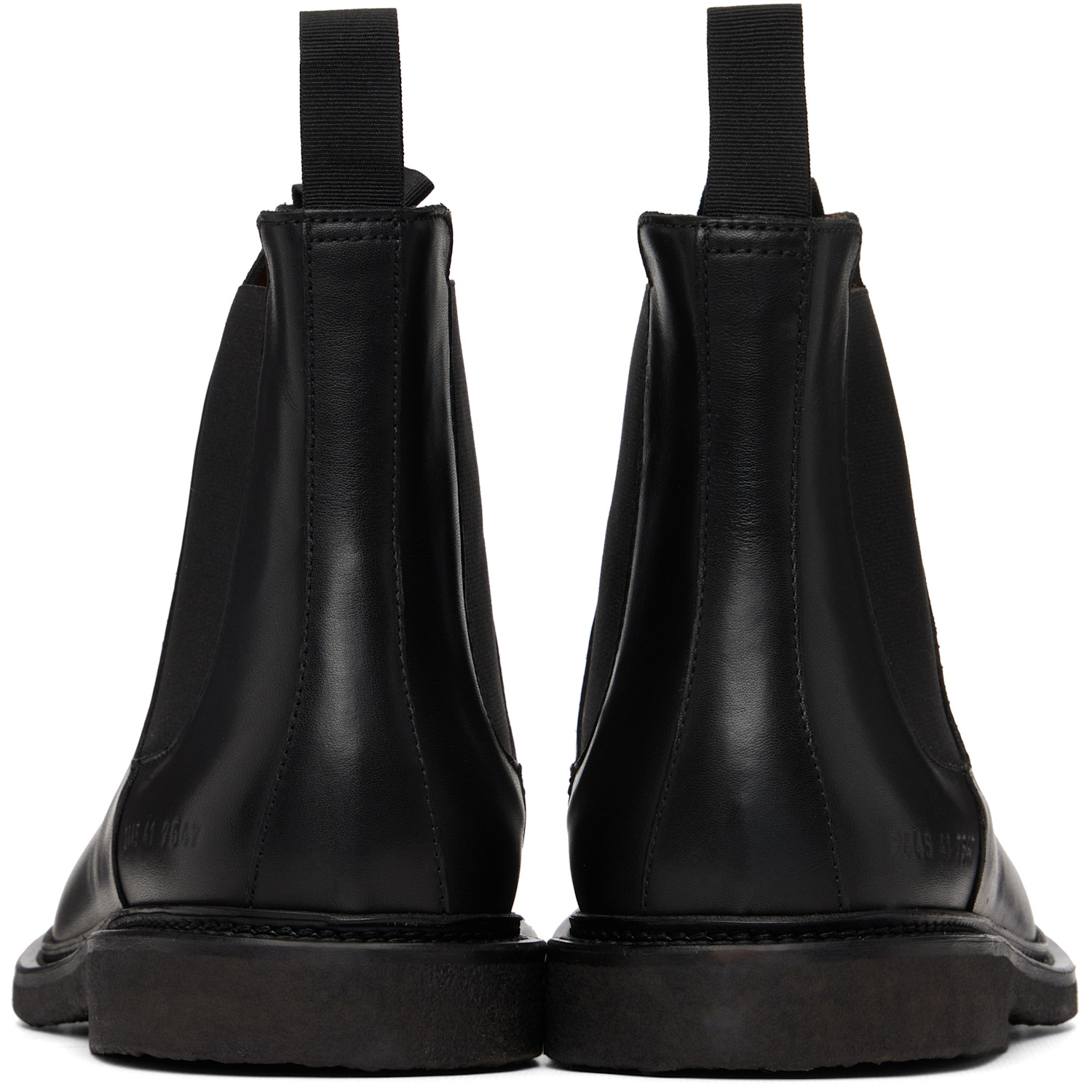  Common Projects Black Leather Chelsea Boots 