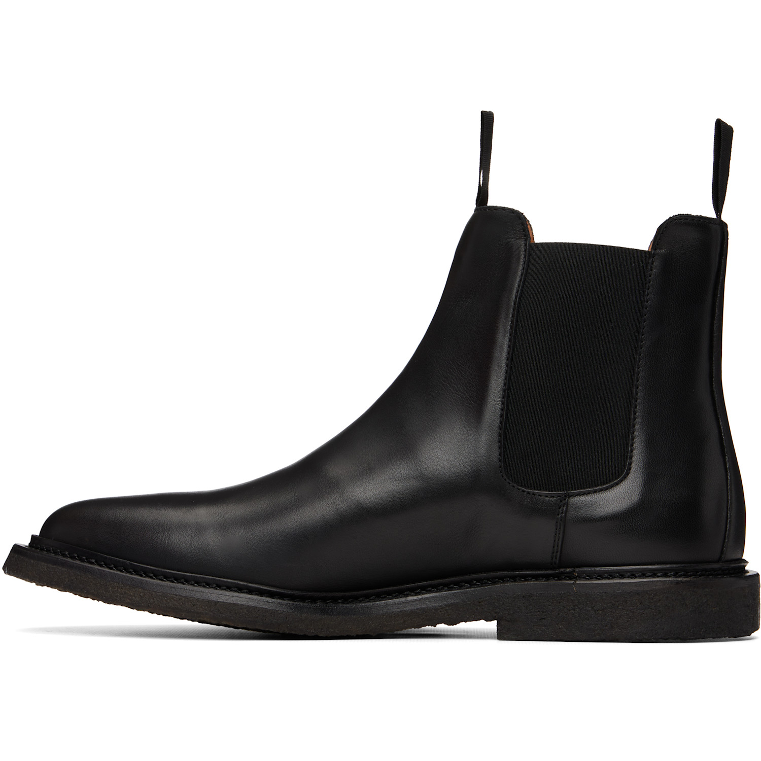  Common Projects Black Leather Chelsea Boots 