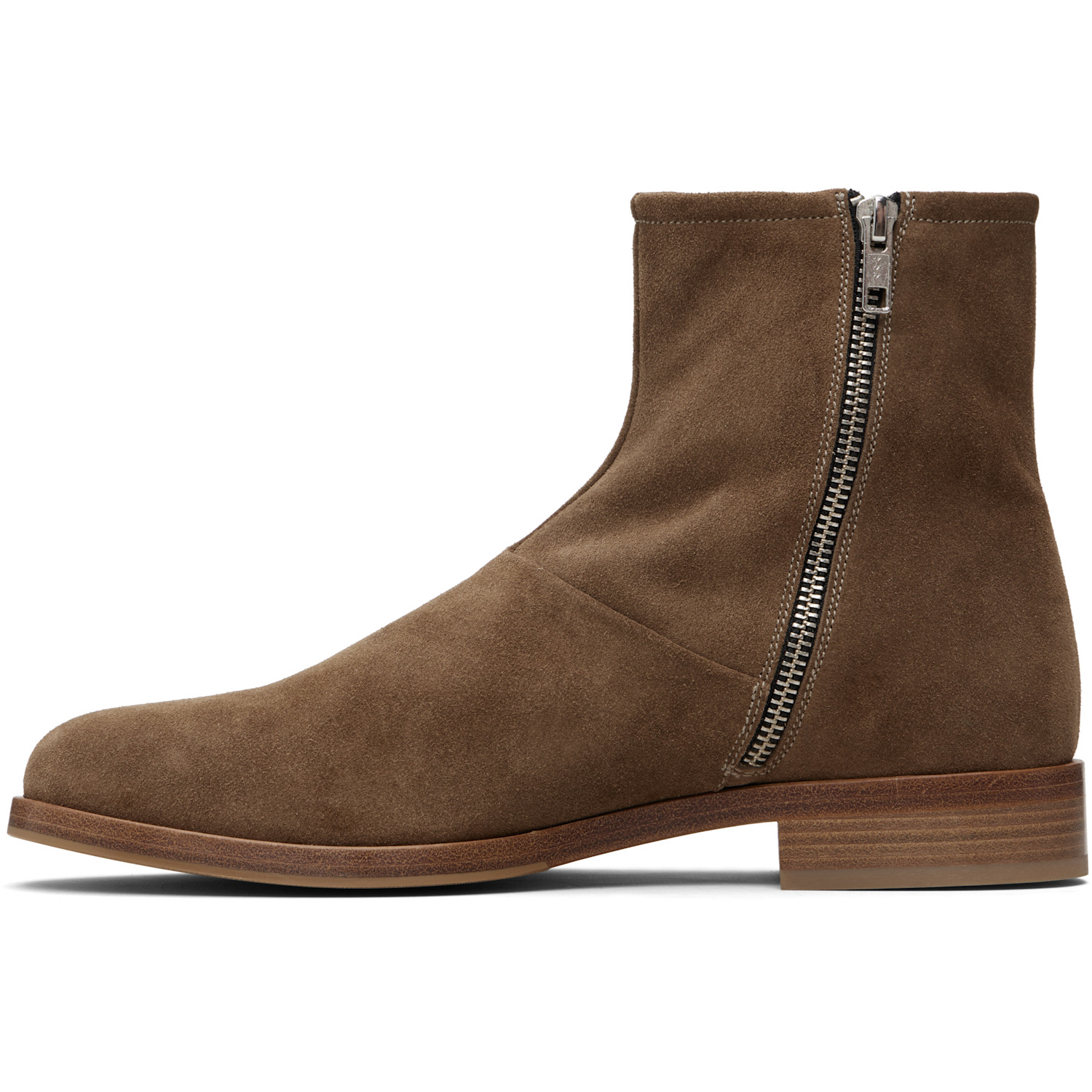  Common Projects Tan Suede Zipper Boots 