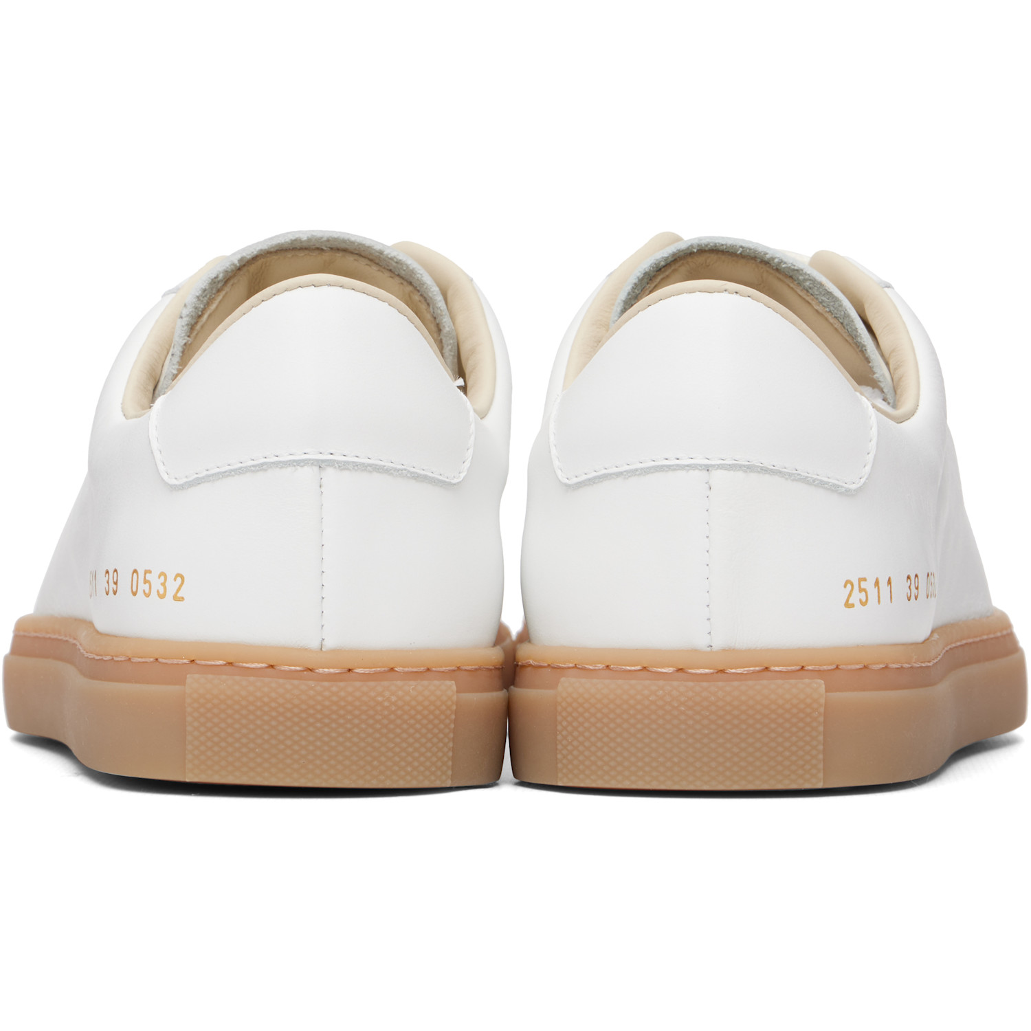  Common Projects White Achilles Low Profile Sneakers 