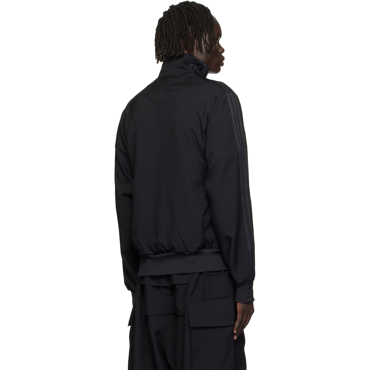  Y-3 Black Sport Uniform Track Jacket 