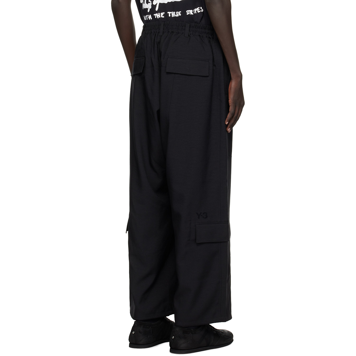  Y-3 Black Sport Uniform Straight Leg Cargo Pants 