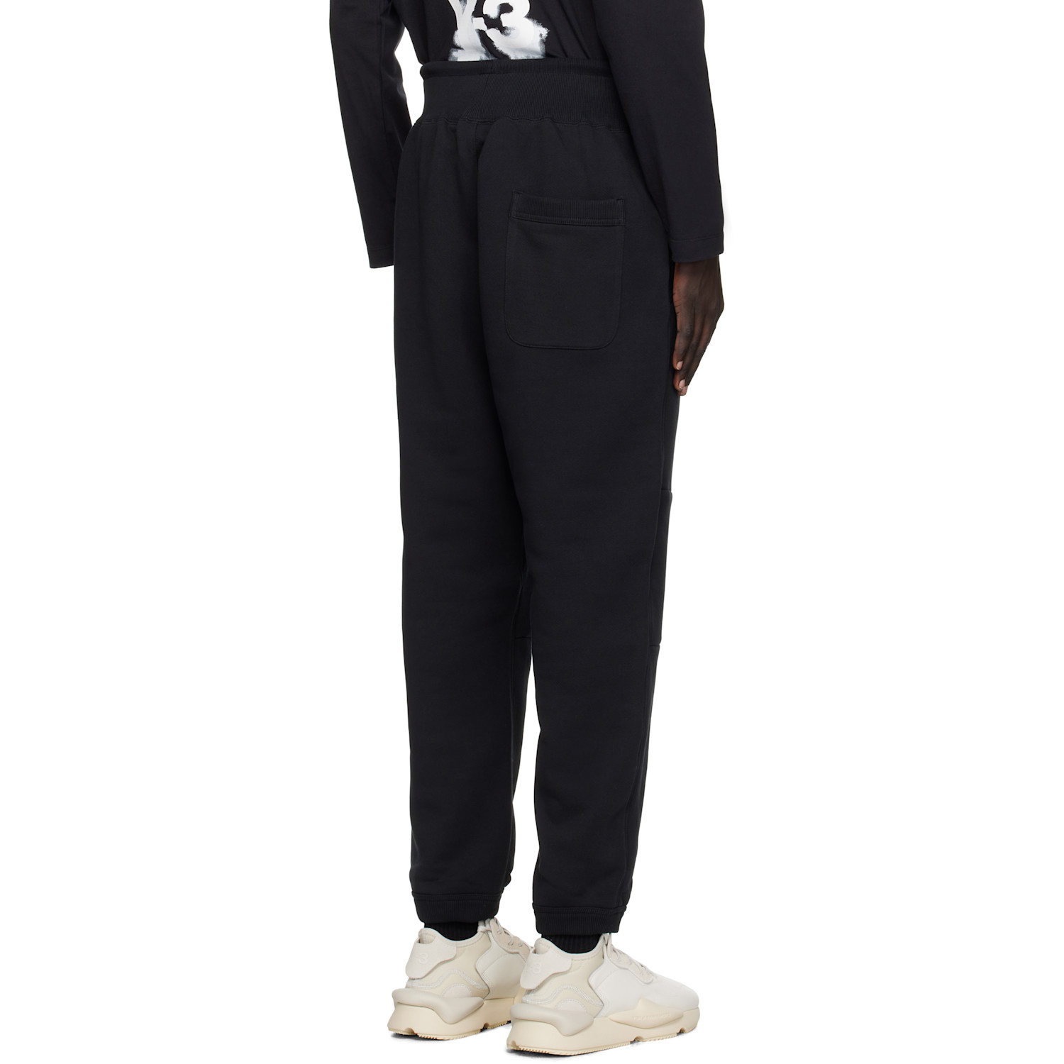  Y-3 Black Cuffed Track Pants 