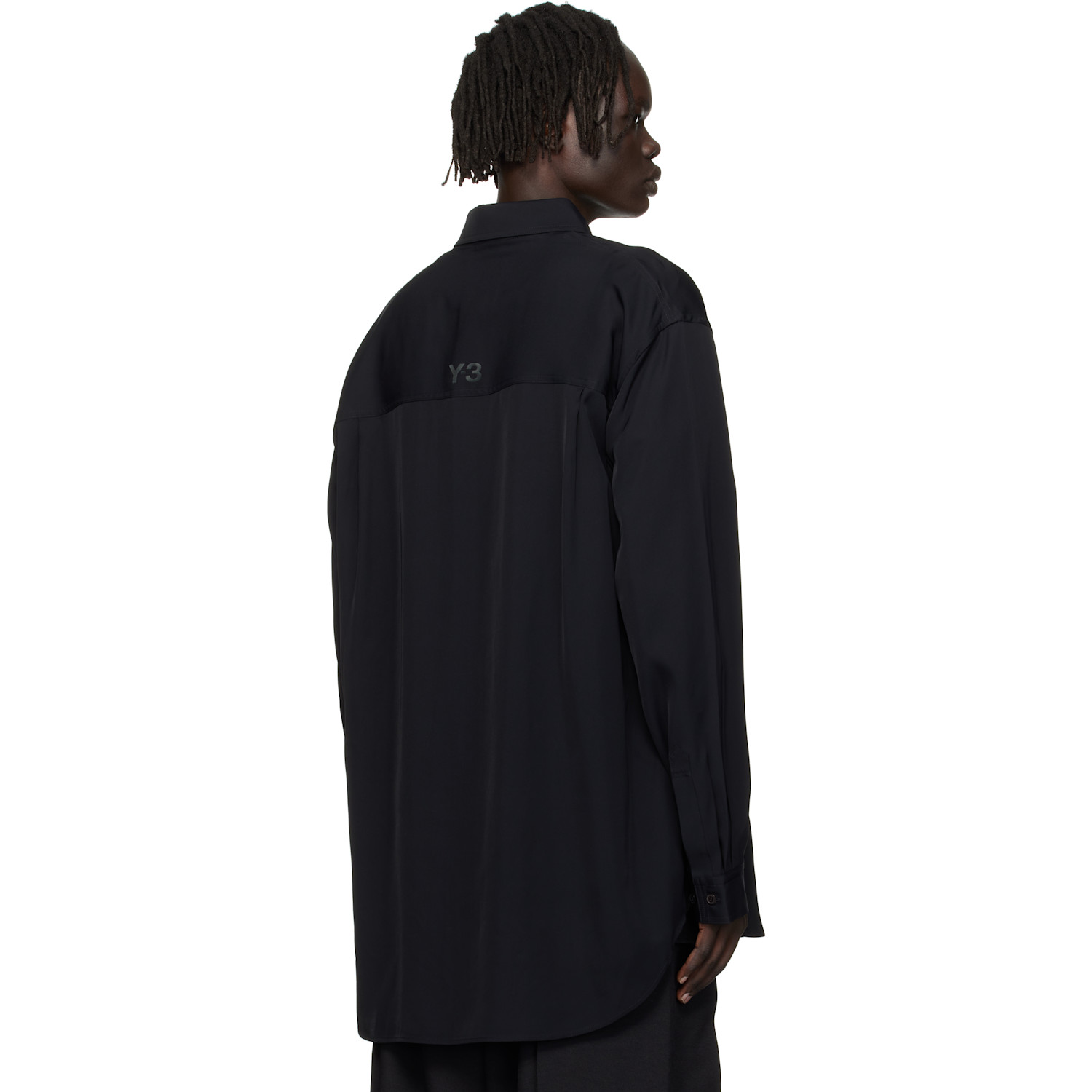  Y-3 Black Rayon Twill Shirt 