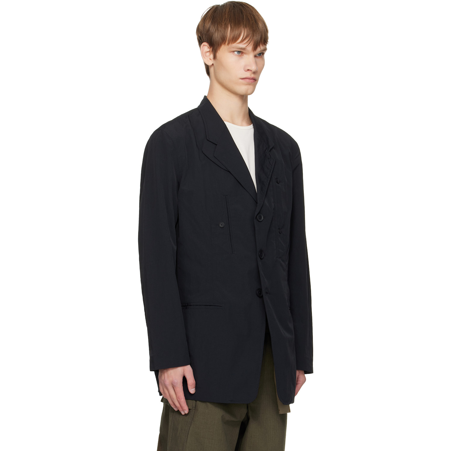  Y-3 Black 'y-3 Nylon' Blazer 