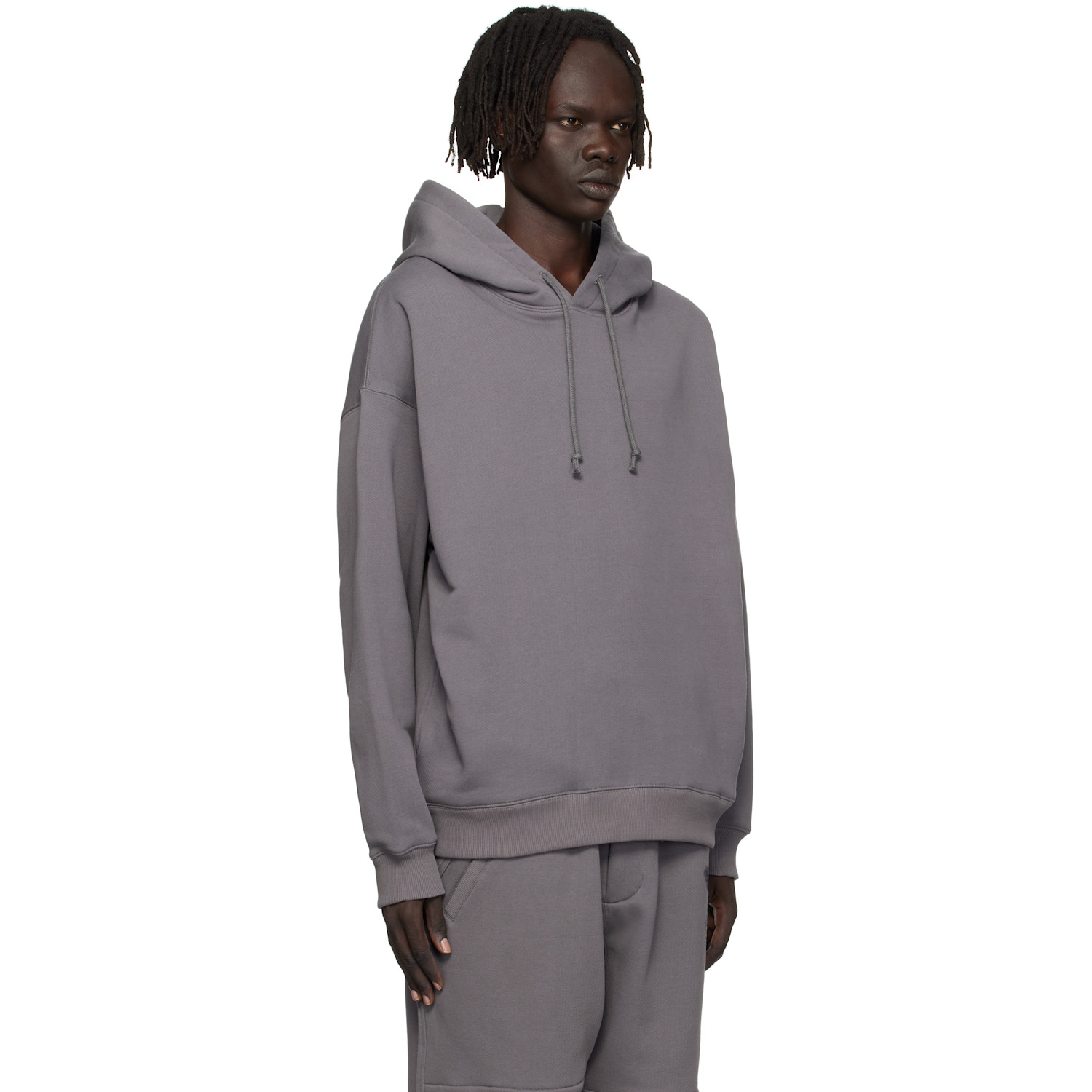  Y-3 Gray Graphic Hoodie 