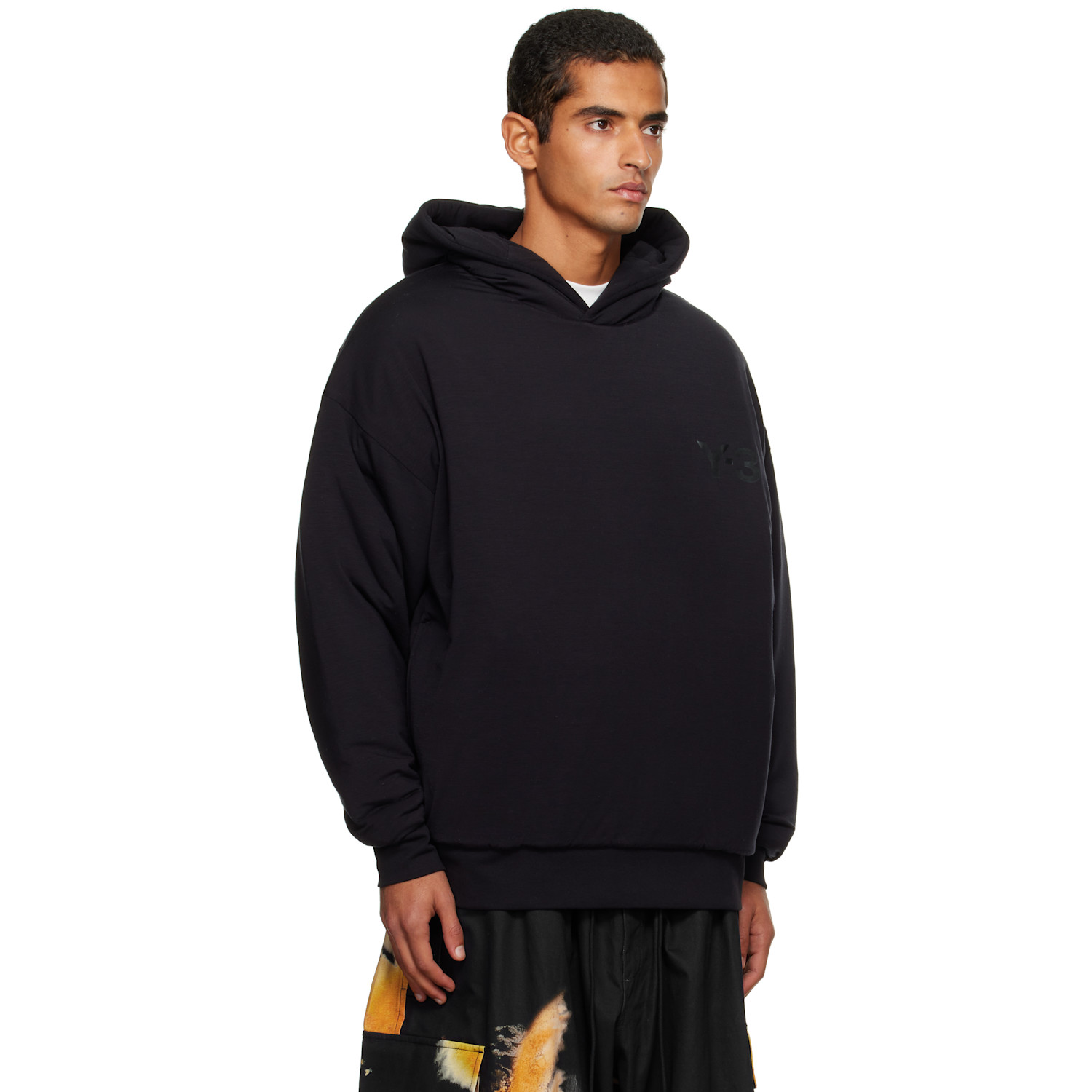  Y-3 Black Padded Hoodie 