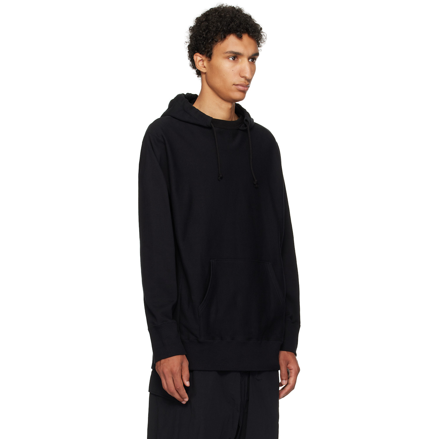  Y's For Men Black French Terry Hoodie 