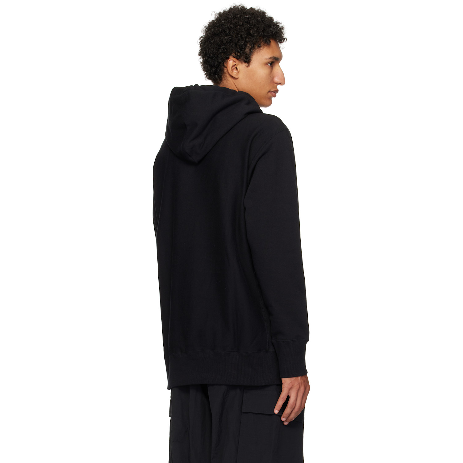  Y's For Men Black French Terry Hoodie 