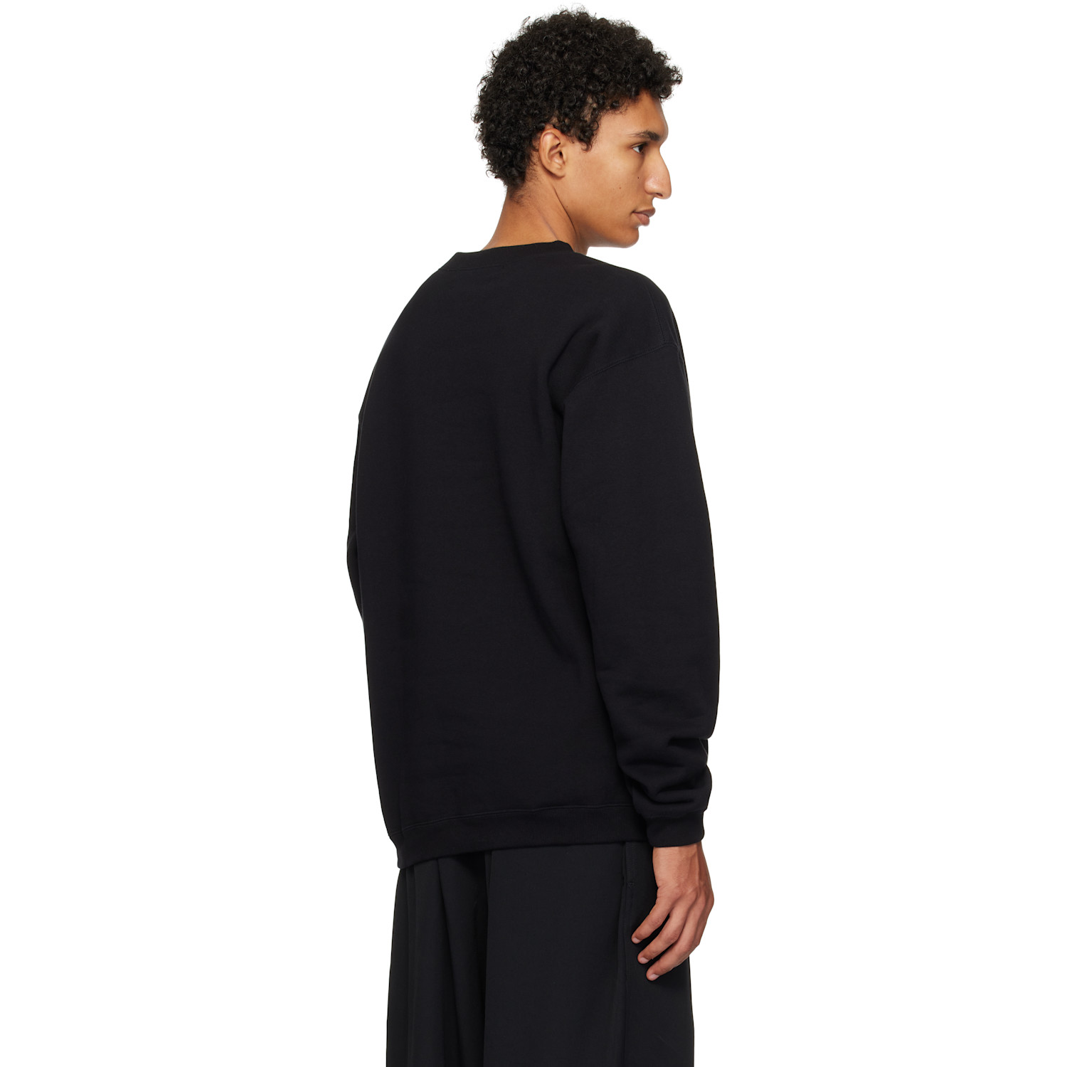  Y's For Men Black Graphic Sweatshirt 
