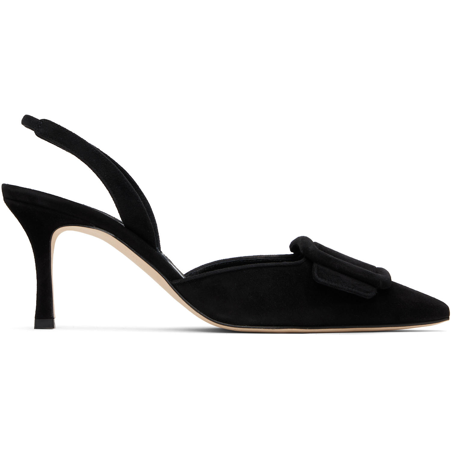 Manolo Blahnik Black Maysli Heeled Sandals