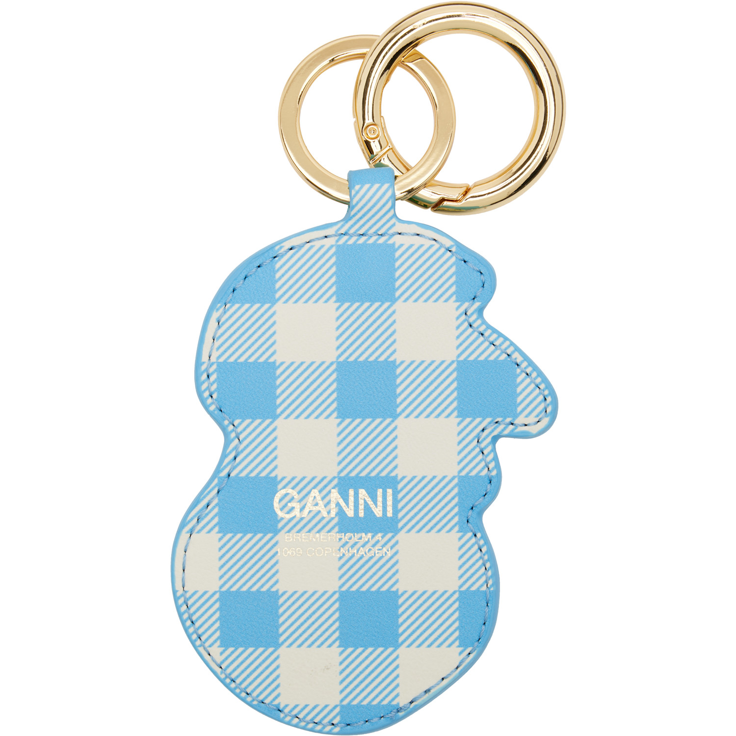  Ganni Blue Apple Keychain 