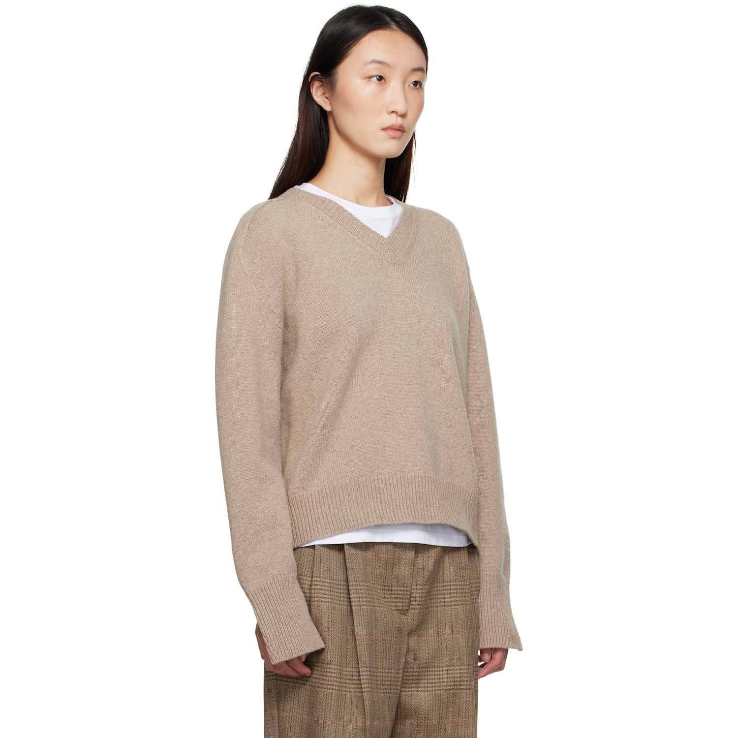  Róhe Beige Sleeve Wrap Sweater 