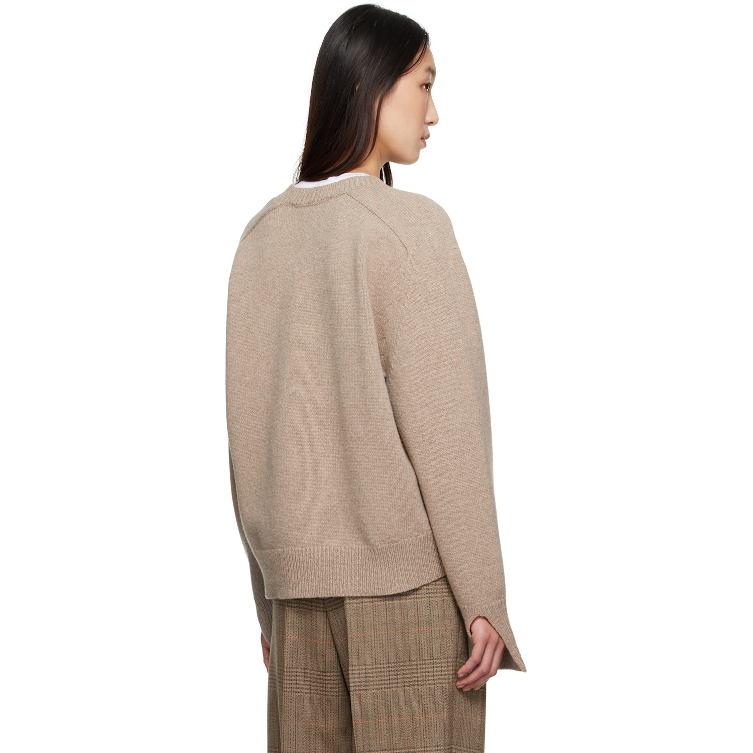  Róhe Beige Sleeve Wrap Sweater 