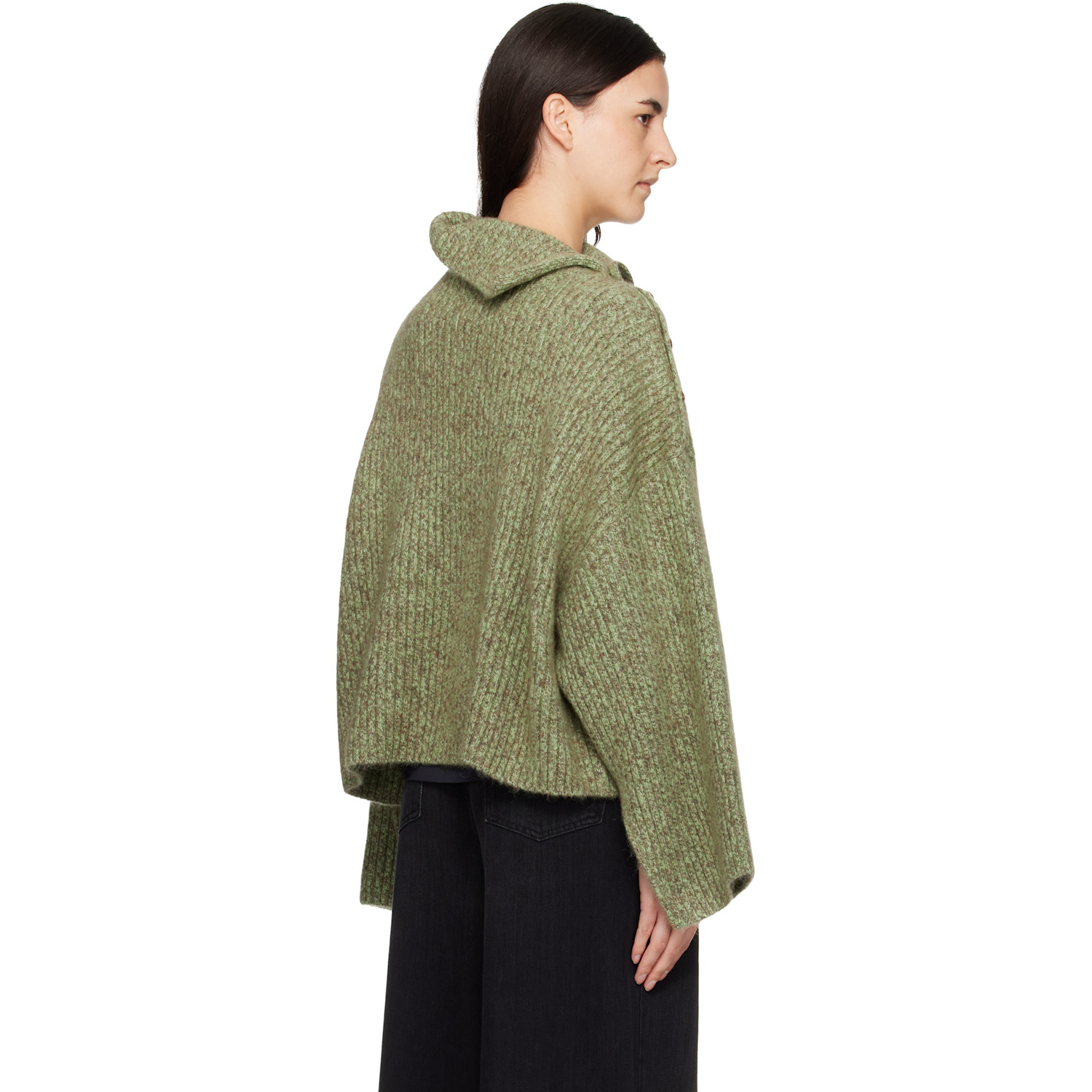  Ganni Green Mohair Sweater 