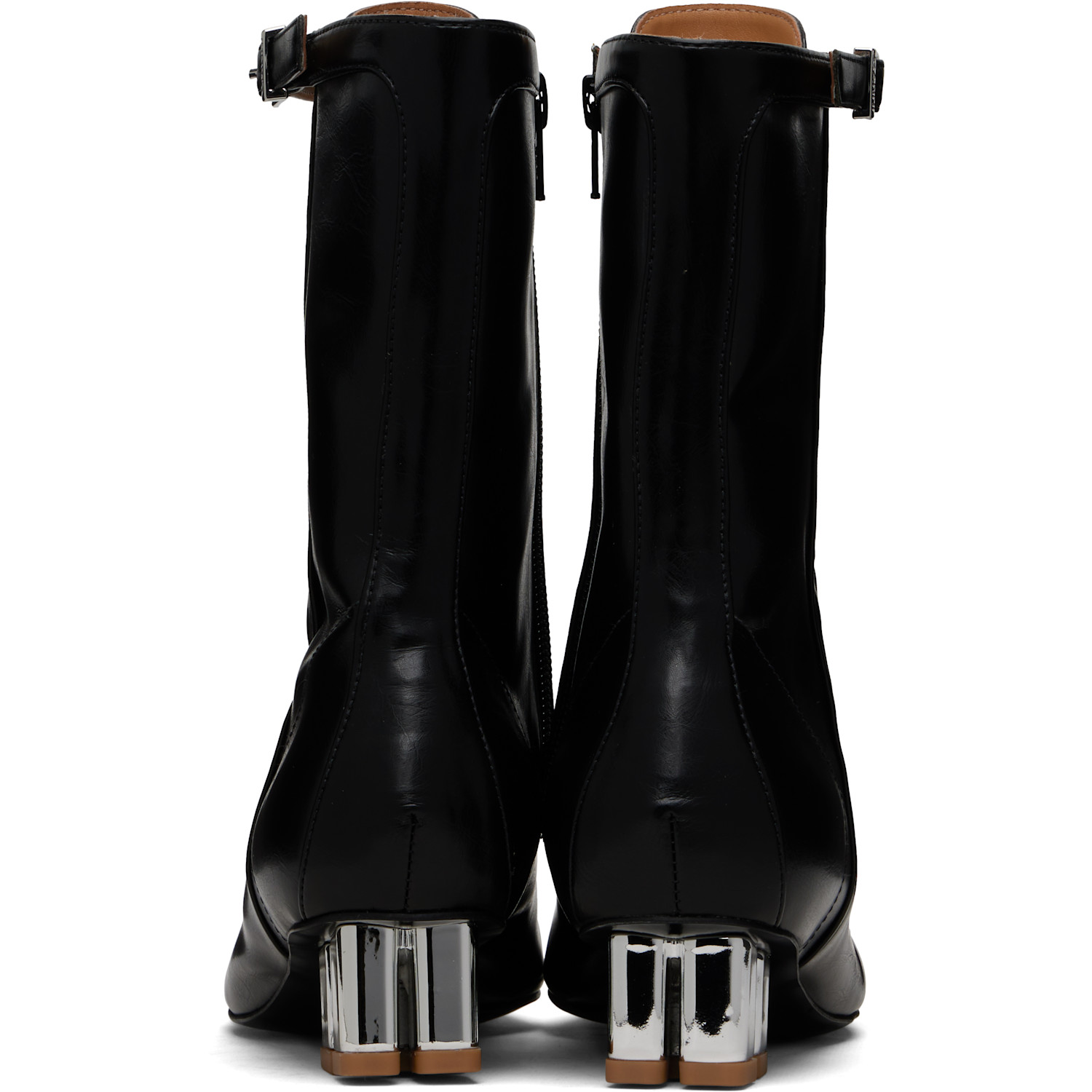  Ganni Black Lace-up Ankle Boots 