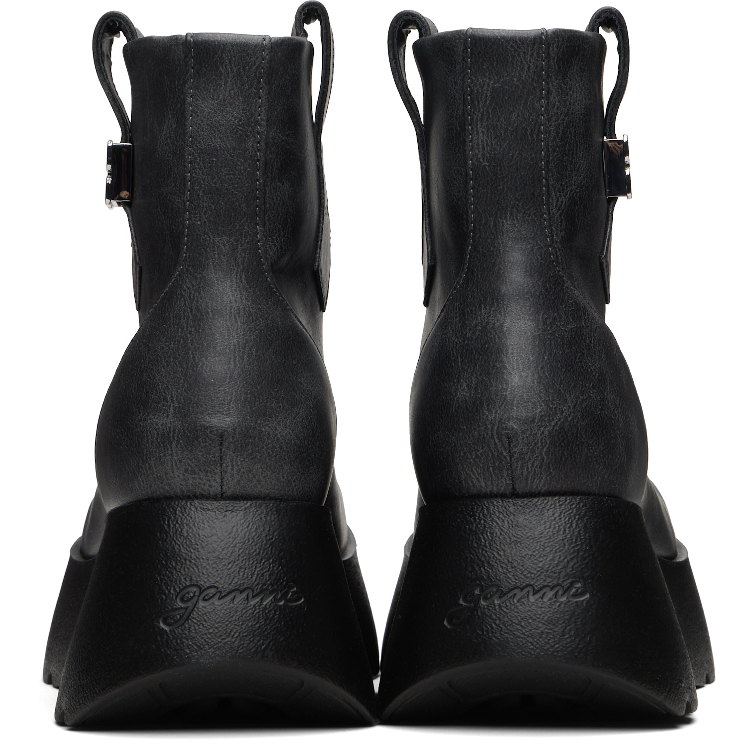  Ganni Gray Kat Low Boots 