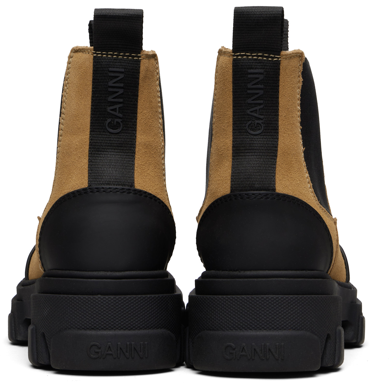  Ganni Brown Low Chelsea Boots 
