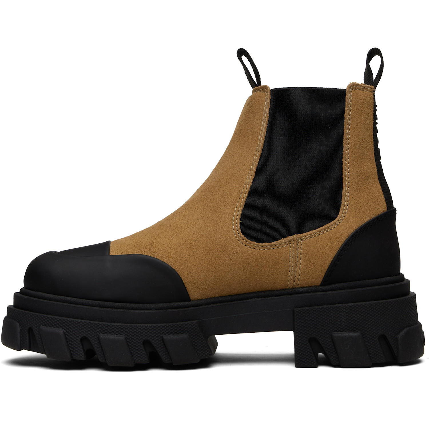  Ganni Brown Low Chelsea Boots 