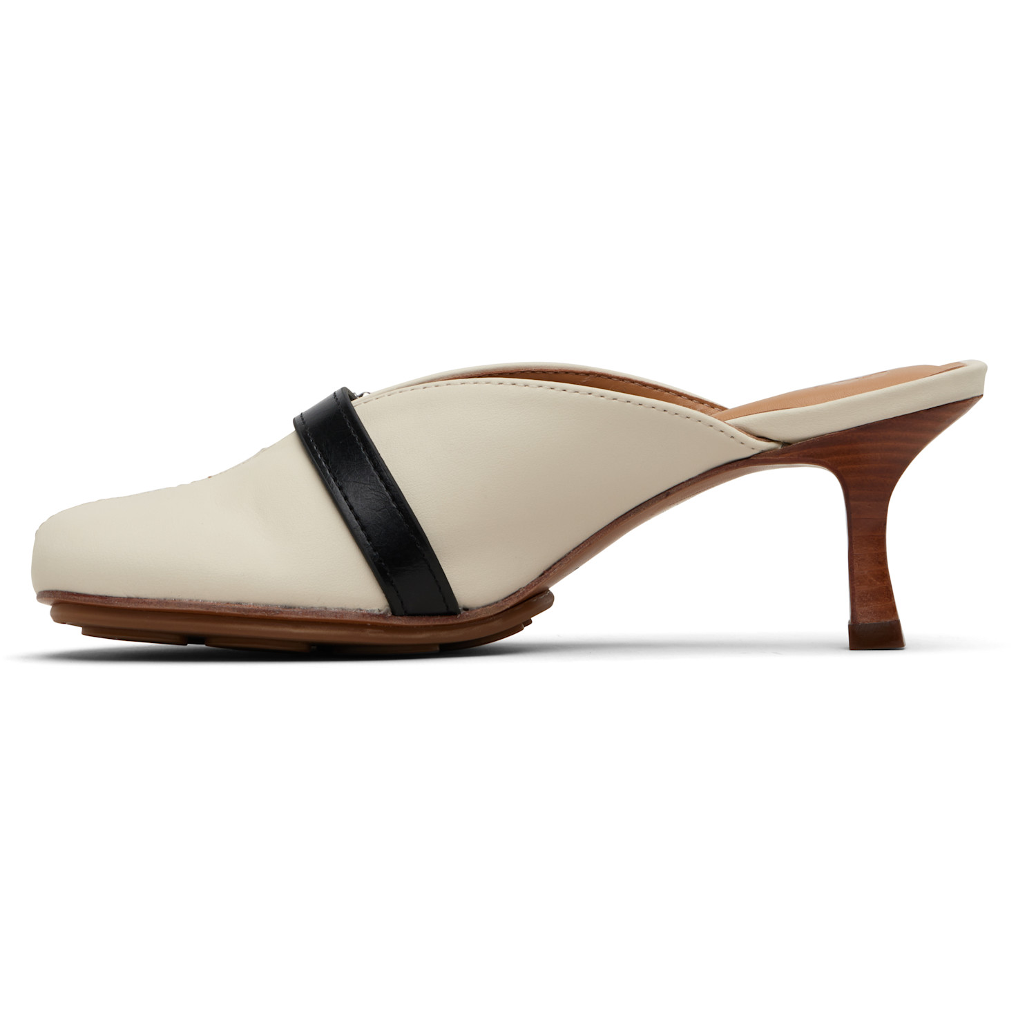  Ganni Off-white Sue Mule Heels 