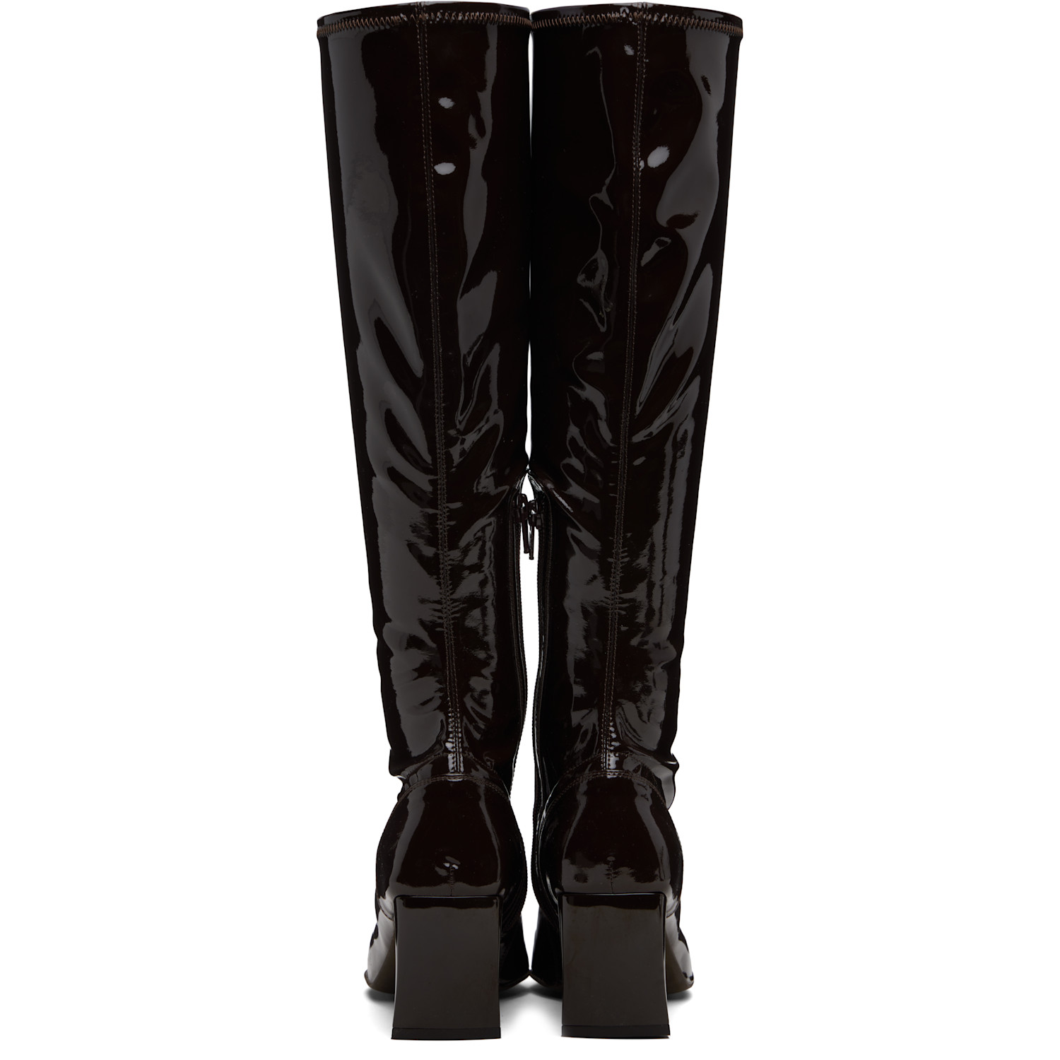  Knwls Brown Serpent Stretch Pointed Slim Tall Boots 