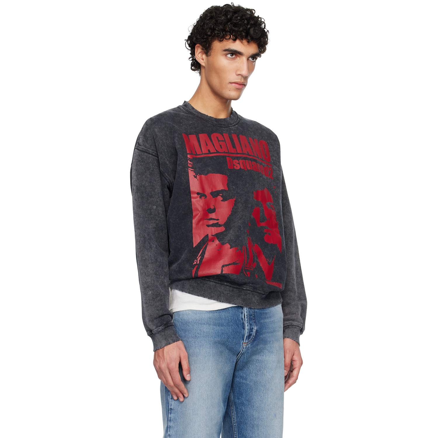  Dsquared2 Gray Magliano Edition Rock Relax Fit Sweatshirt 