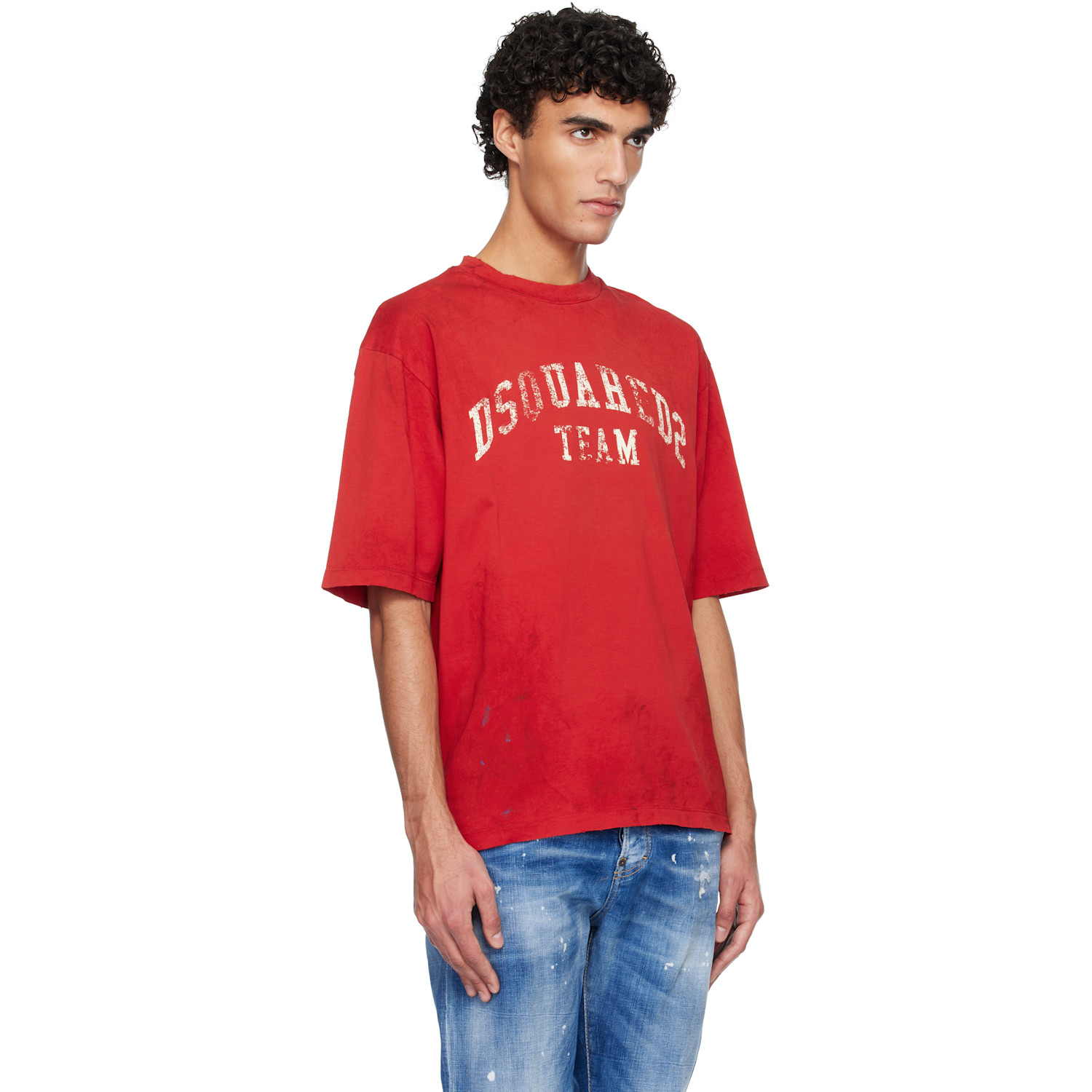  Dsquared2 Red Loose Fit T-shirt 