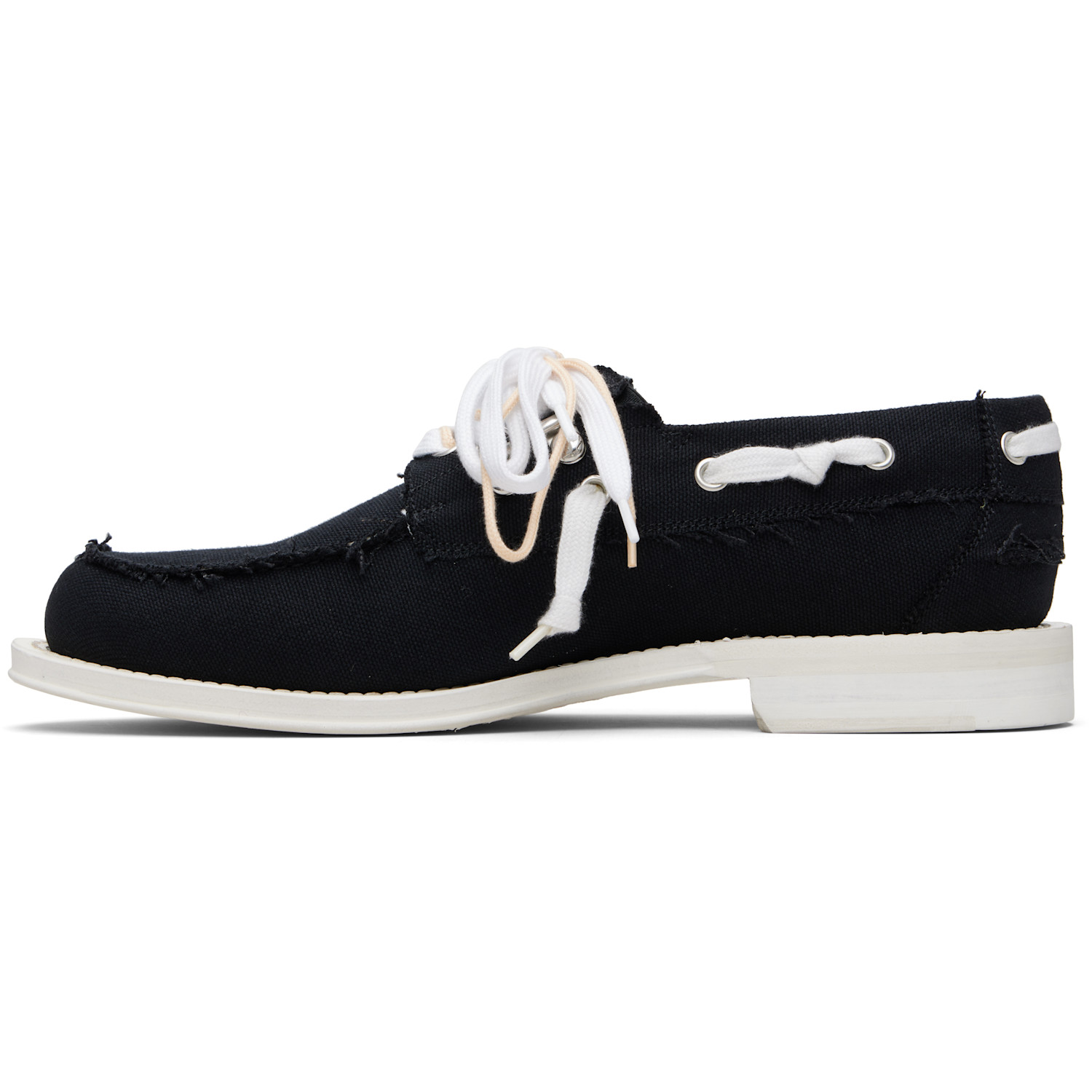  Dsquared2 Black Magliano Edition Canvas Boat Shoes 
