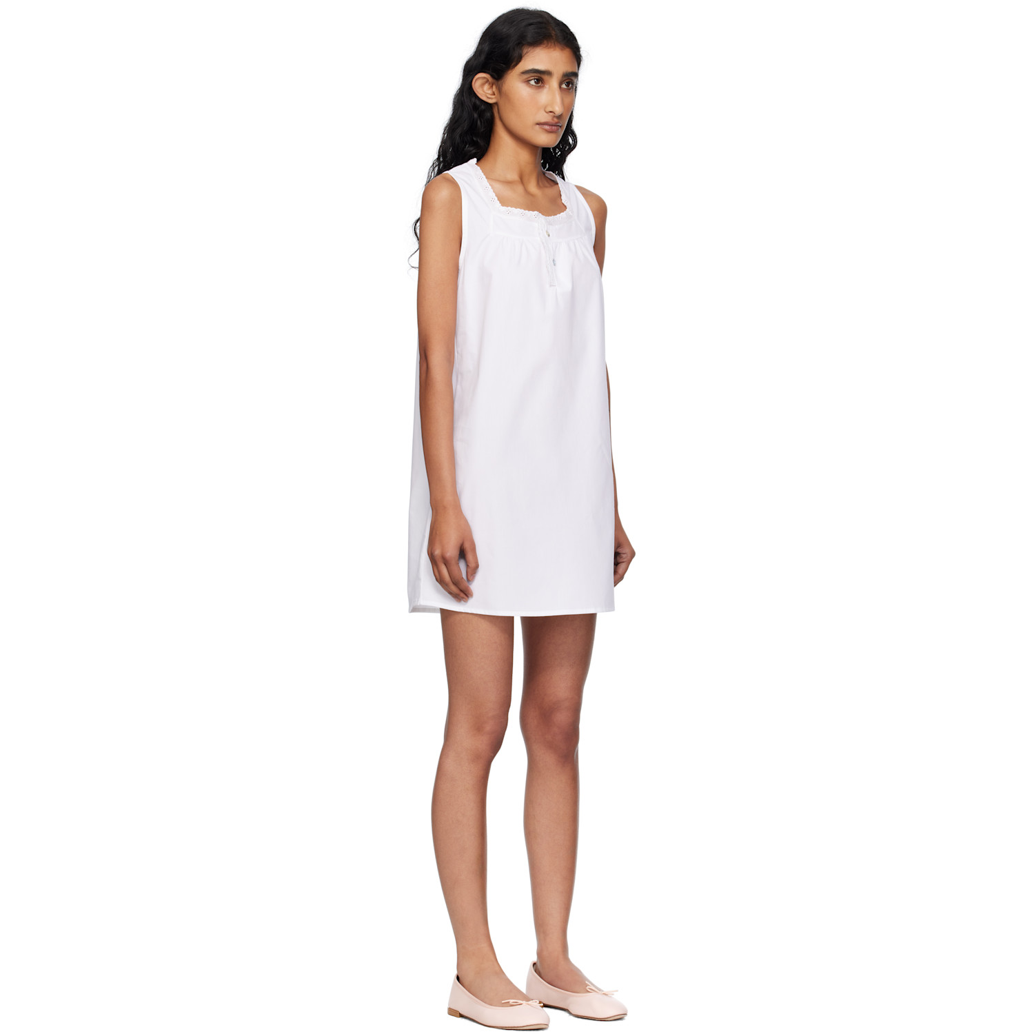  Fruity Booty White Broderie Minidress 