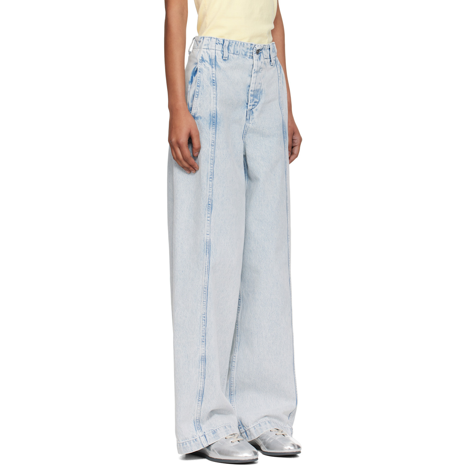  Ymc Blue Displaced Seam Jeans 
