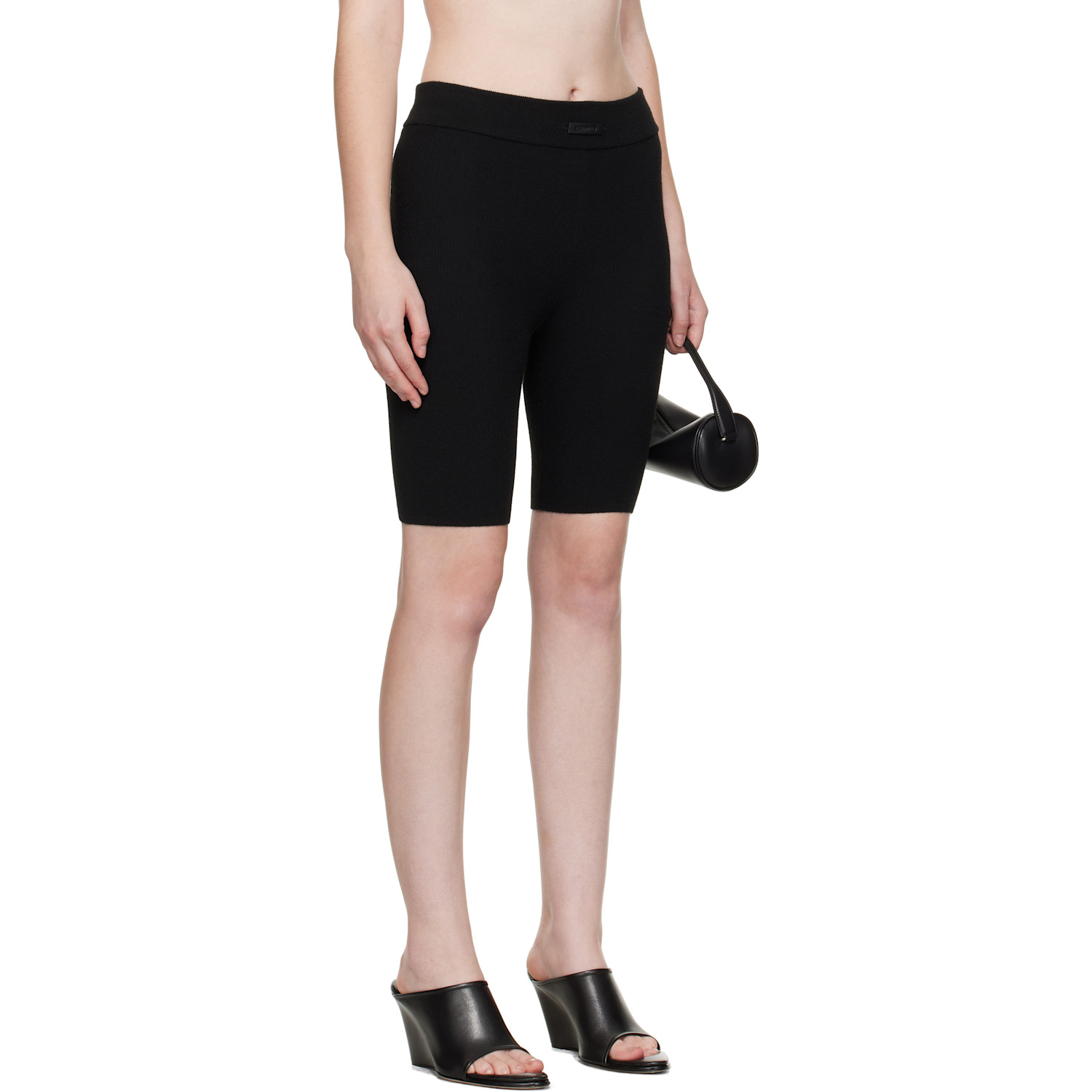  Fear Of God Essentials Black Soft Rib Biker Shorts 