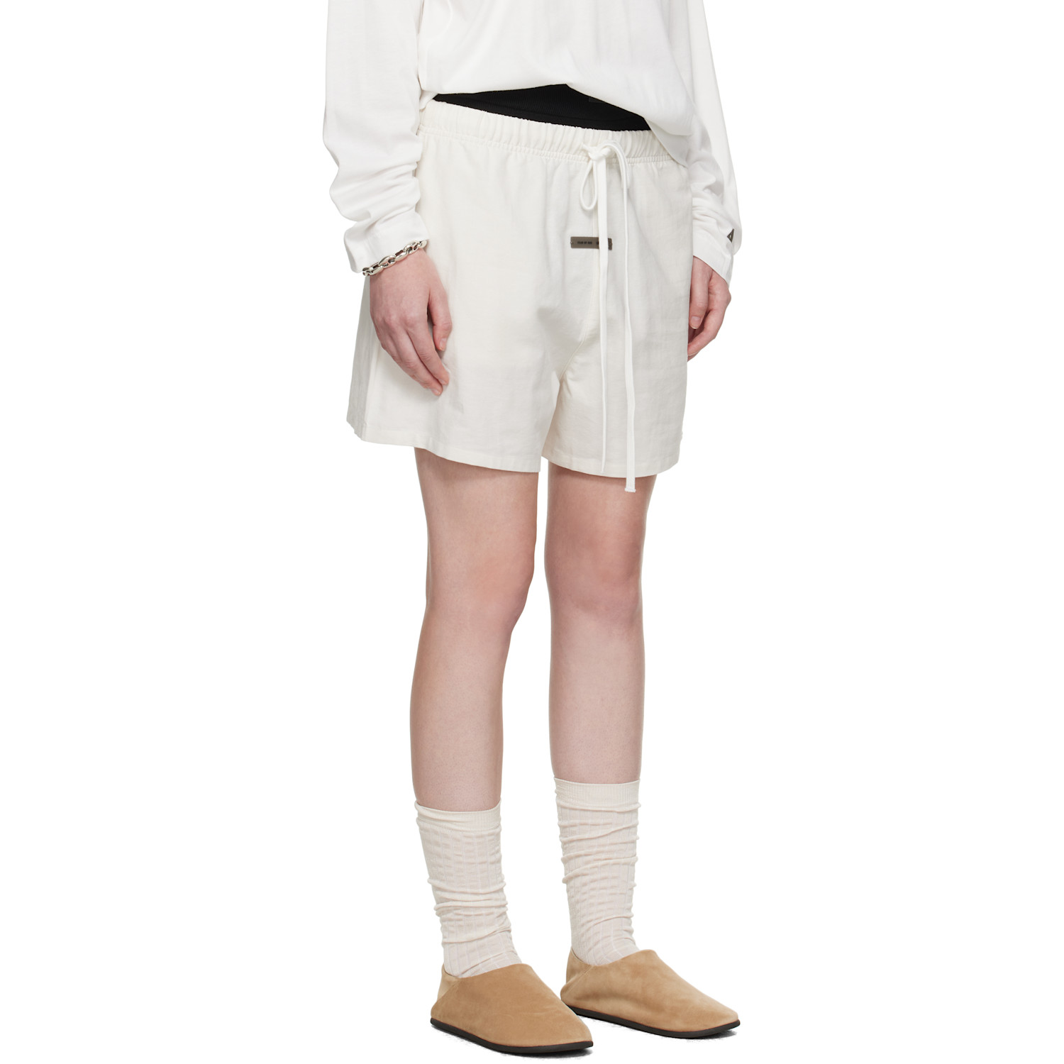  Fear Of God Essentials White Soccer Shorts 