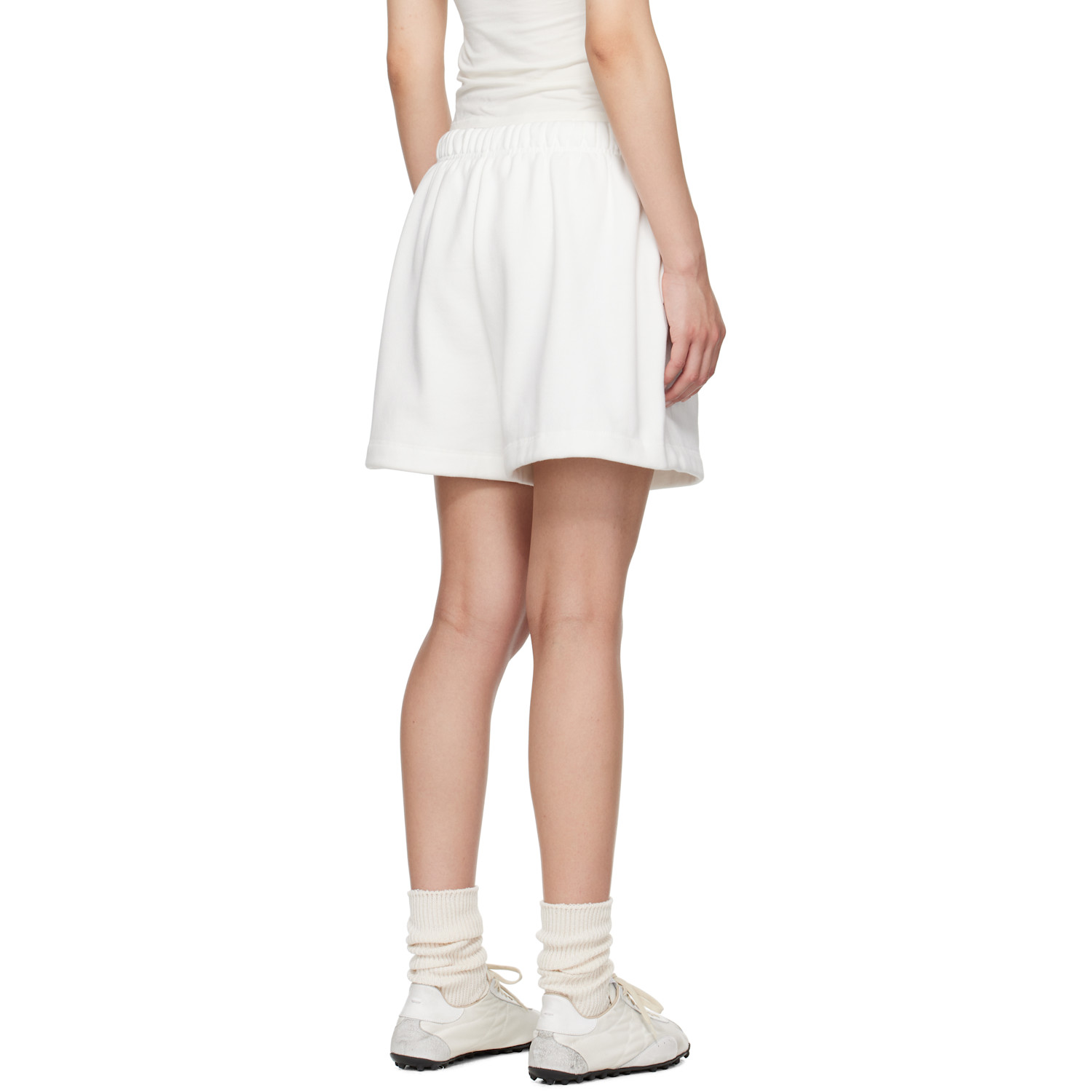  Fear Of God Essentials White Soccer Fleece Shorts 
