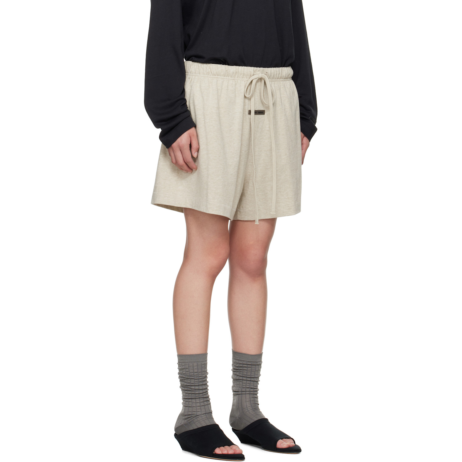  Fear Of God Essentials Beige Soccer Shorts 
