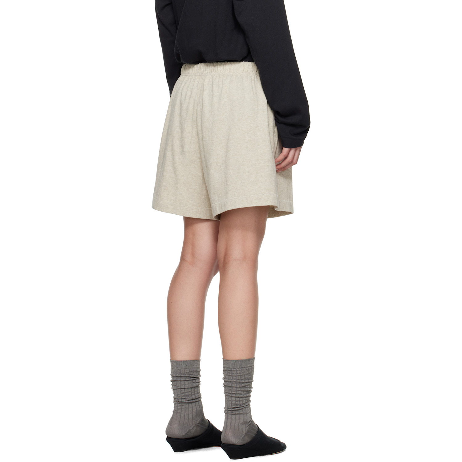  Fear Of God Essentials Beige Soccer Shorts 