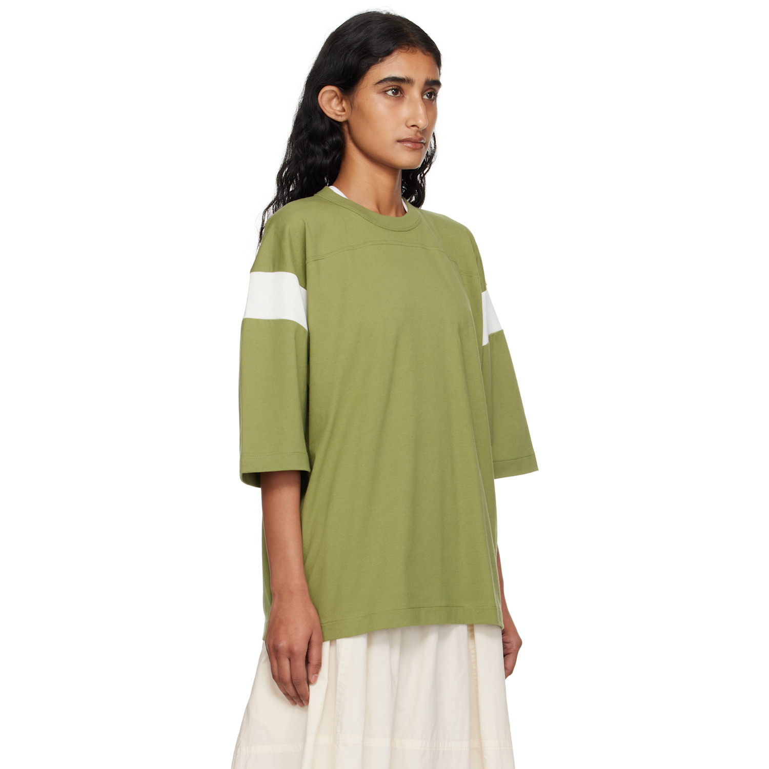  Ymc Green & White Skate T-shirt 