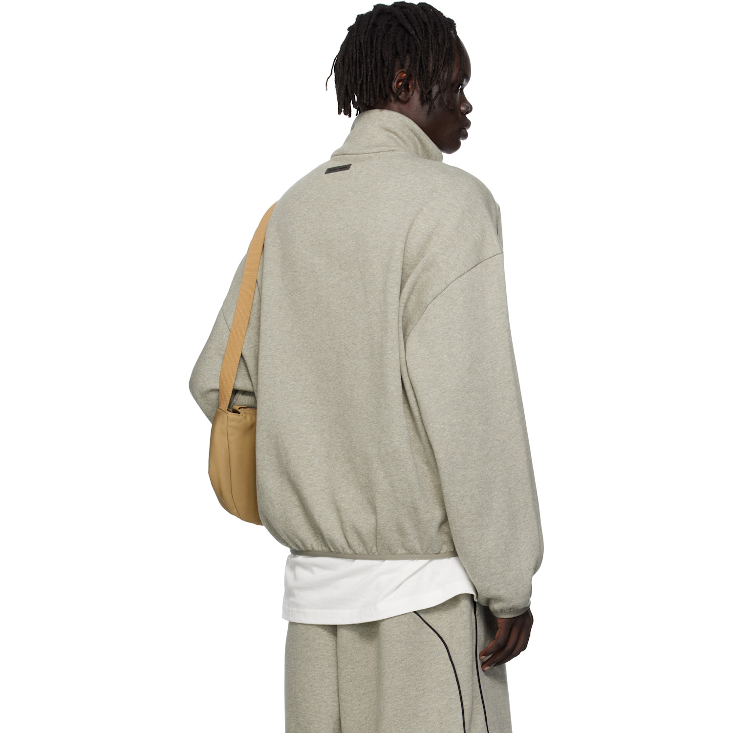  Fear Of God Essentials Gray Modern Fit Fleece Track Jacket 