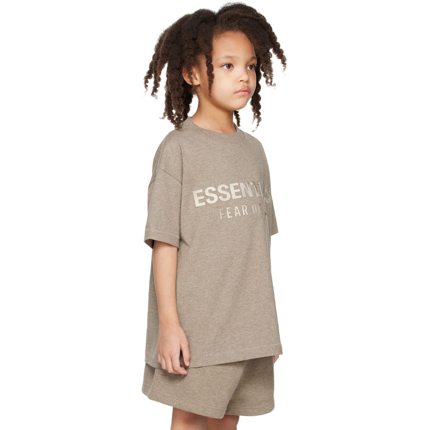  Fear Of God Essentials Kids Brown Classic T-shirt 