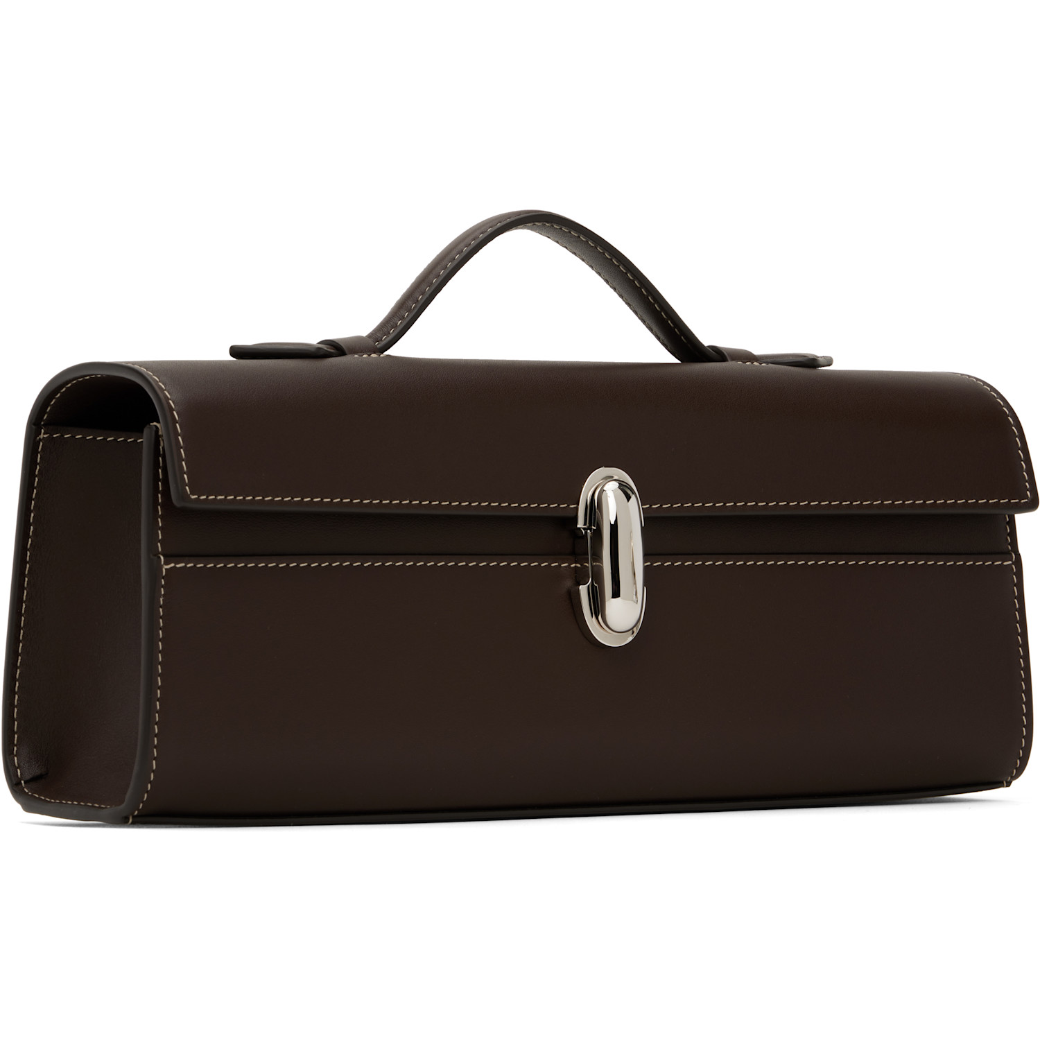  Savette Brown Slim Symmetry Pochette Bag 