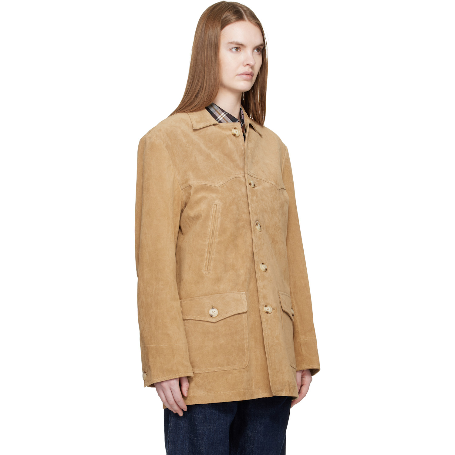 Carter Young Tan Chicago Suede Jacket 