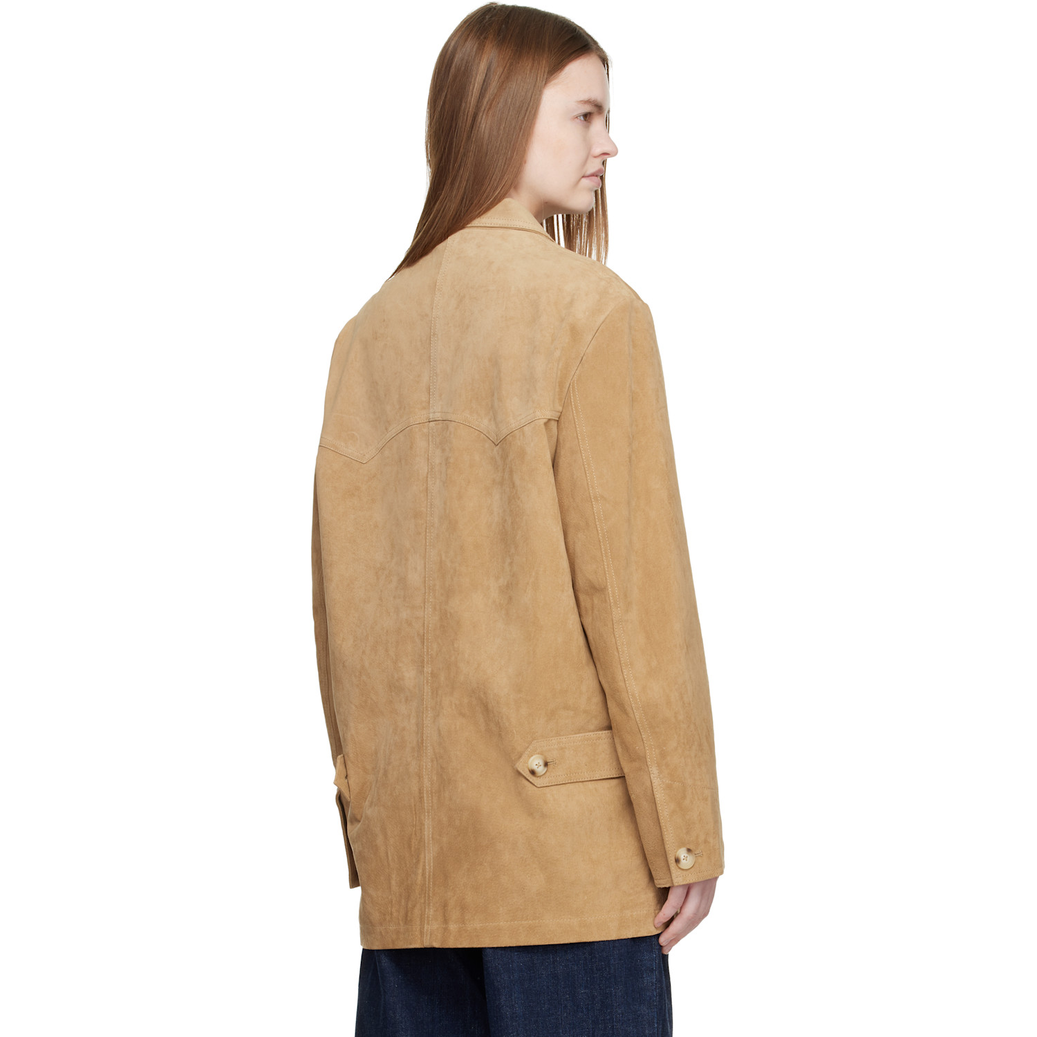  Carter Young Tan Chicago Suede Jacket 