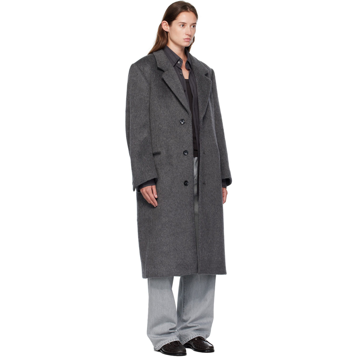  Carter Young Gray Hewitt Wool Coat 