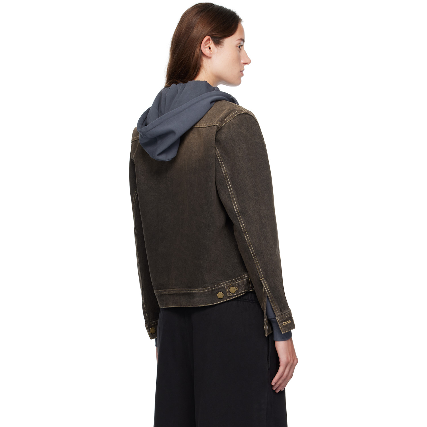  Carter Young Brown Overdyed Arch Denim Jacket 
