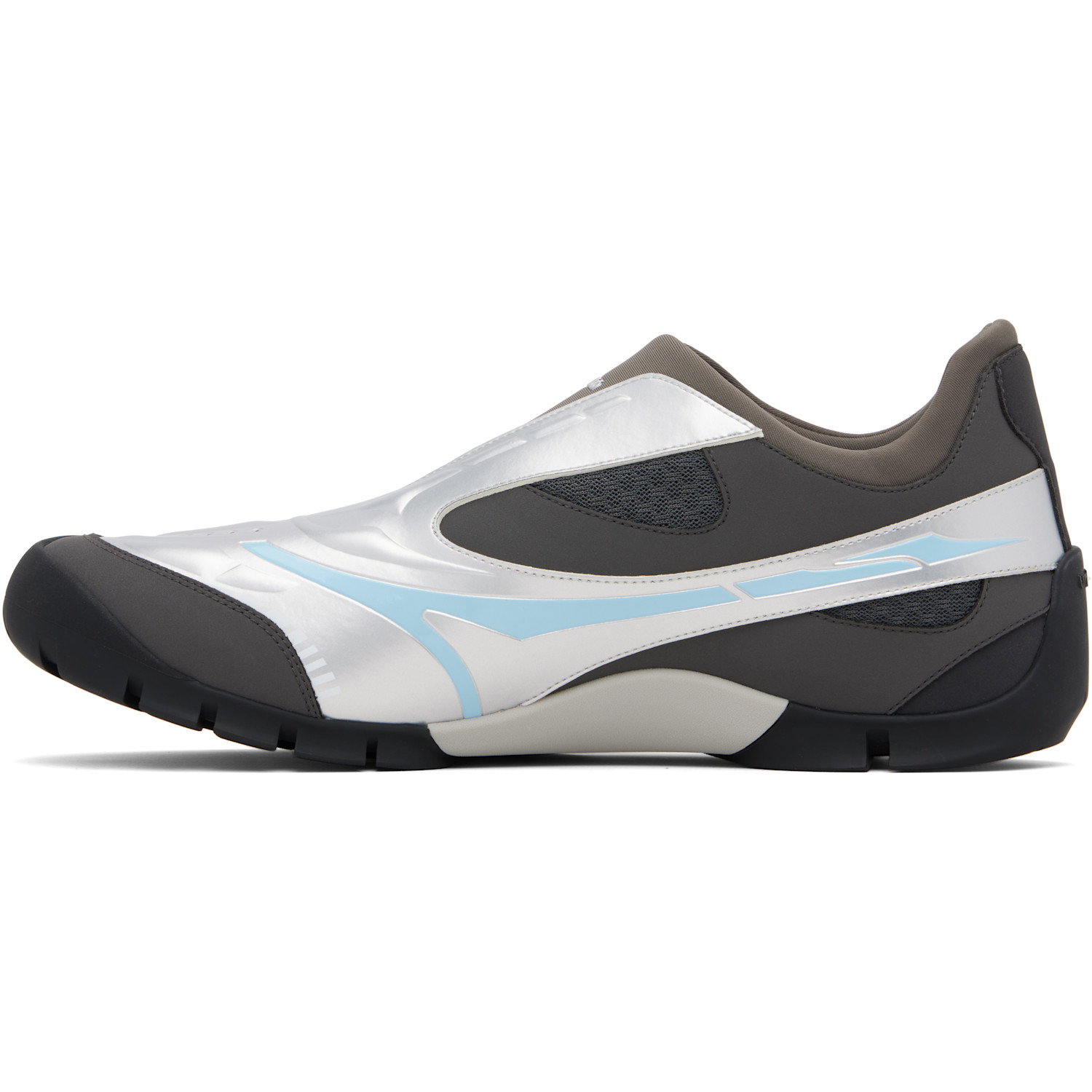 Untitlab® Silver & Brown Swift Trek Sneakers 