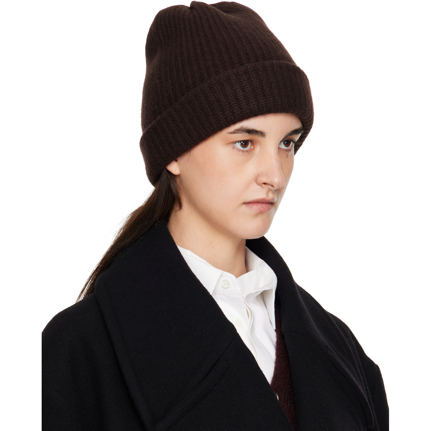 Maison Margiela Brown Cashmere Beanie 